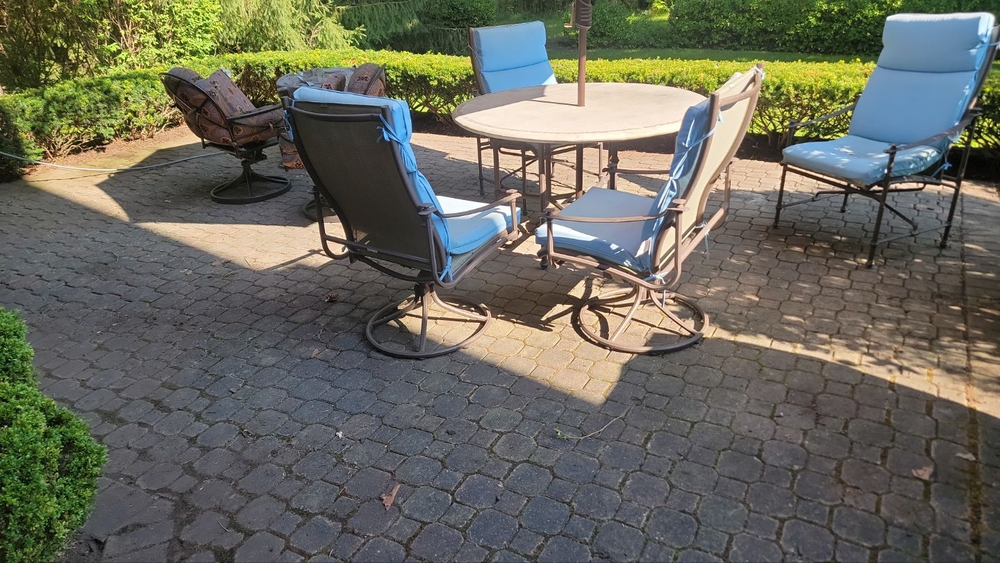 Brick paver repair, clean and seal by Northern Power Washing LLC.