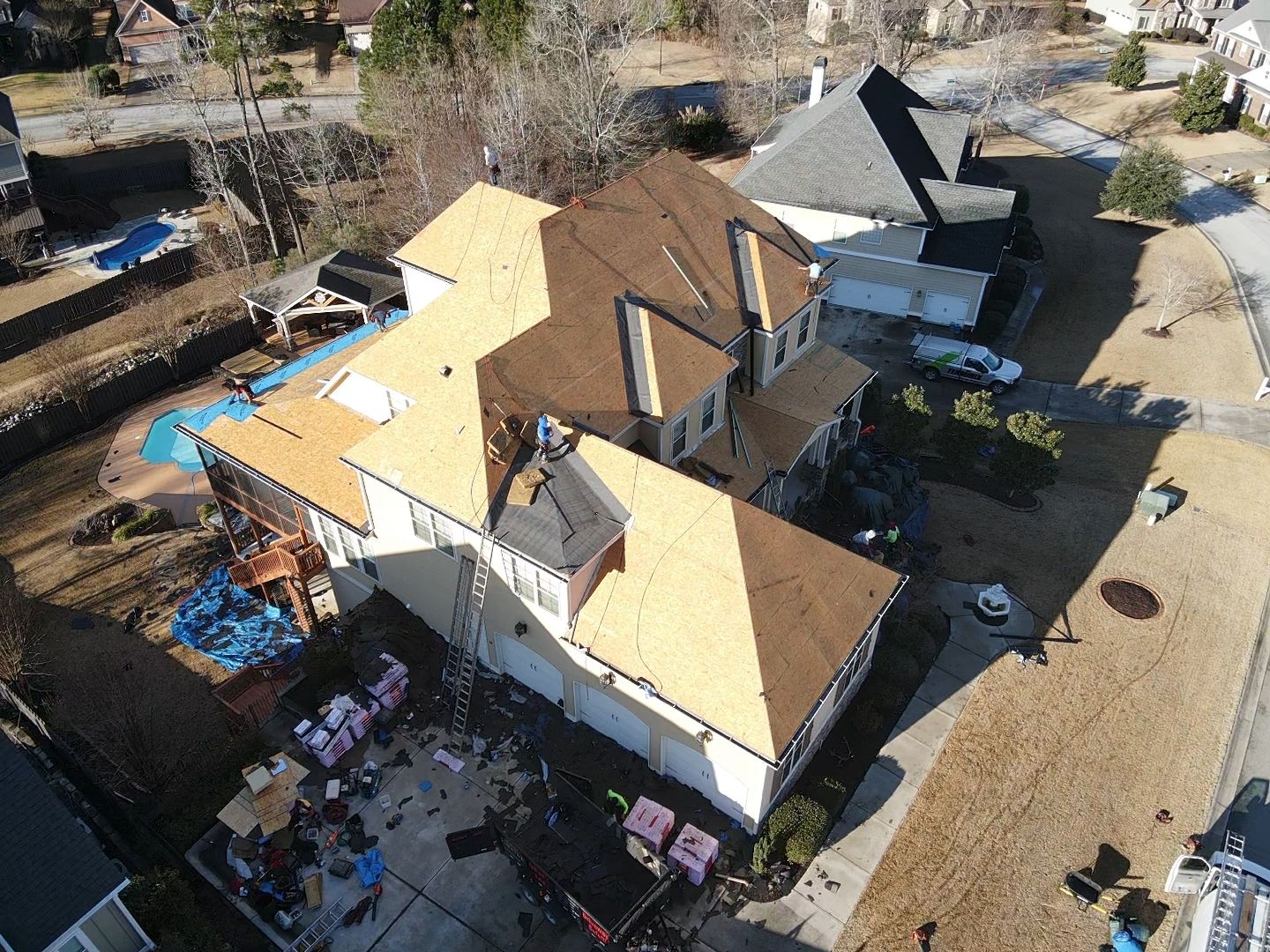 Residential Roofing Installation using Owens Corning by Inspector Roofing and Restoration