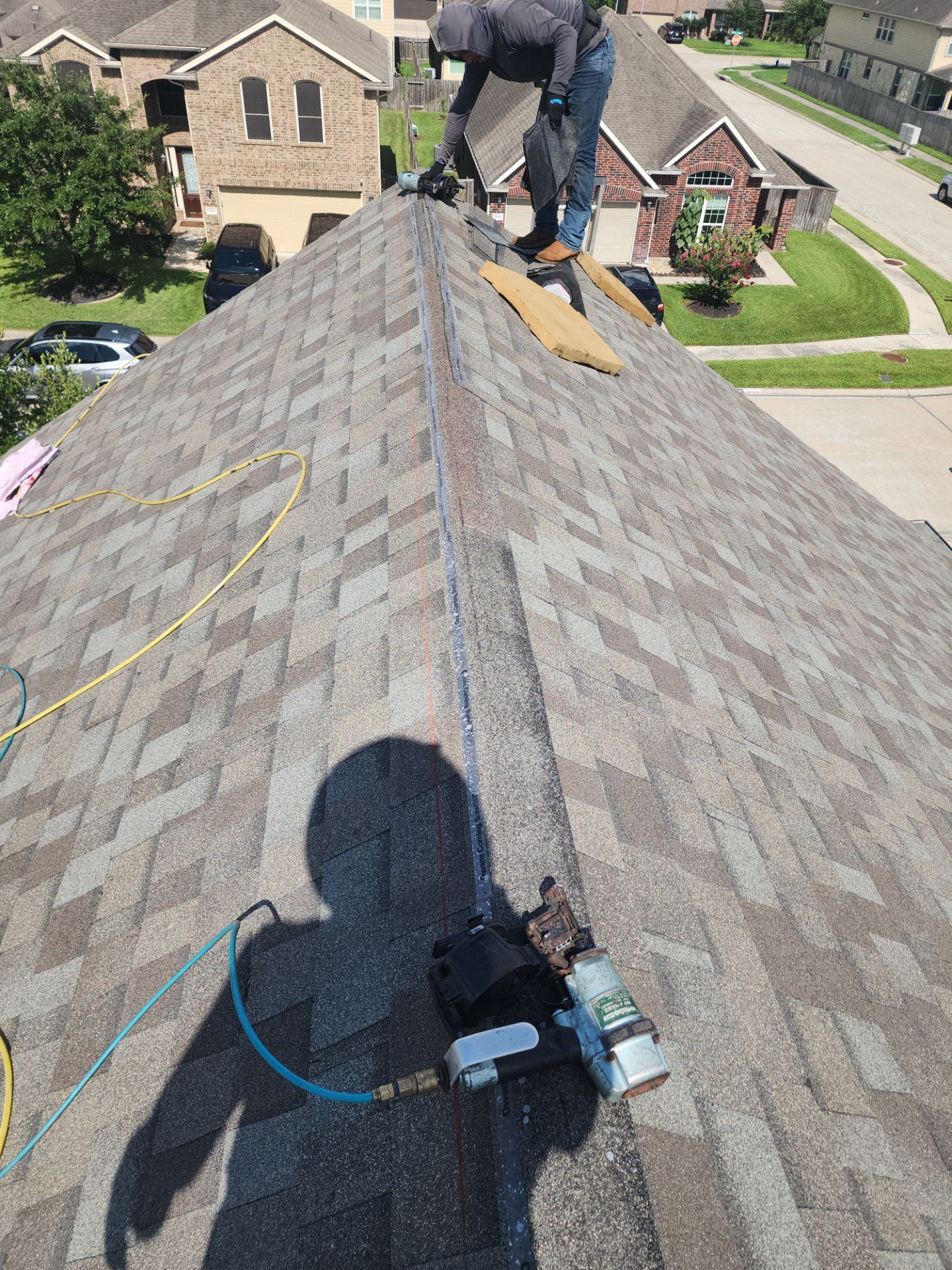 Residential Roofing Installation using Owen's Corning Duration (Lifetime) Shingles by Roof Repair Company