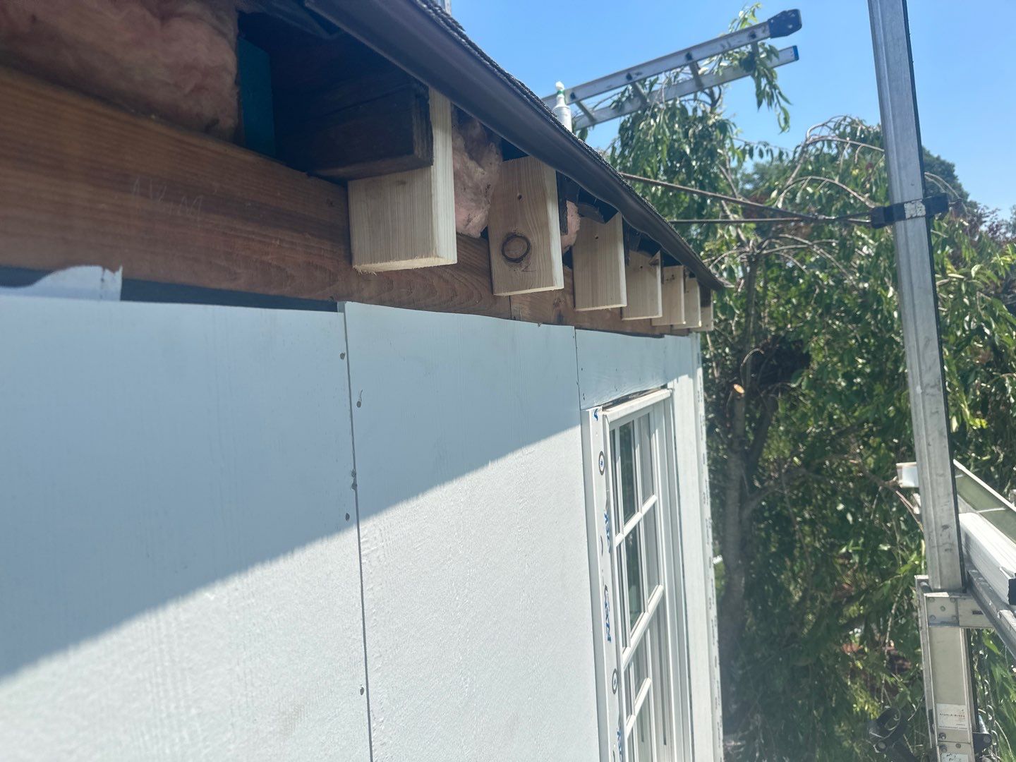 Siding Installation using Hardie Plank Artic white by A Plus Exterior
