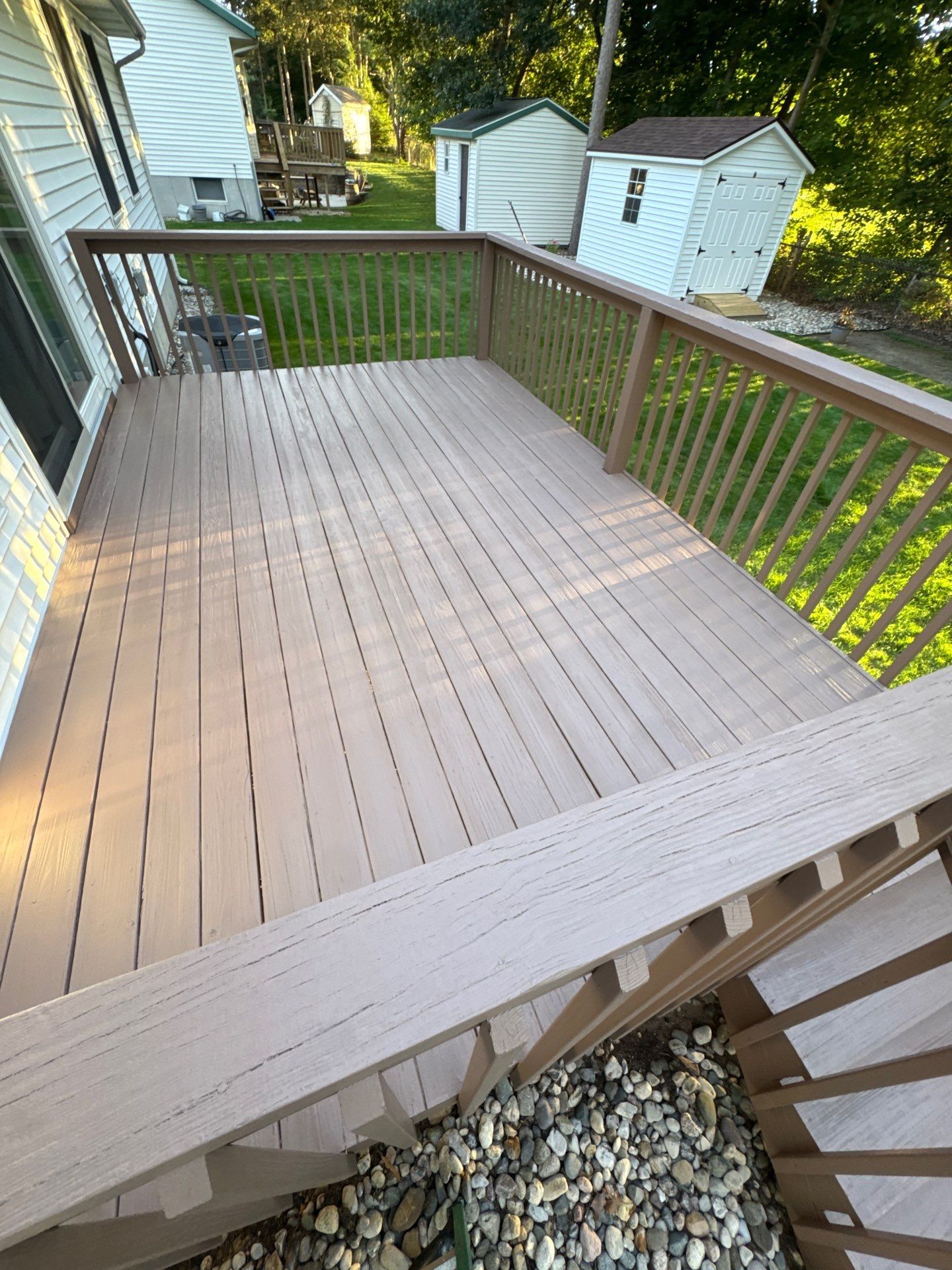Deck Pressure Washing and Staining in Norton Shores Michigan! by Gordon Painting
