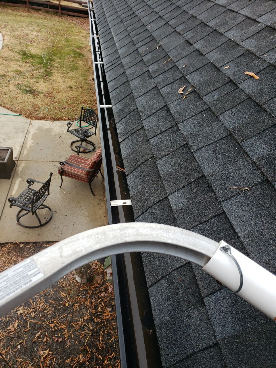 Gutter Cleaning using water by Power Wash Masters LLC