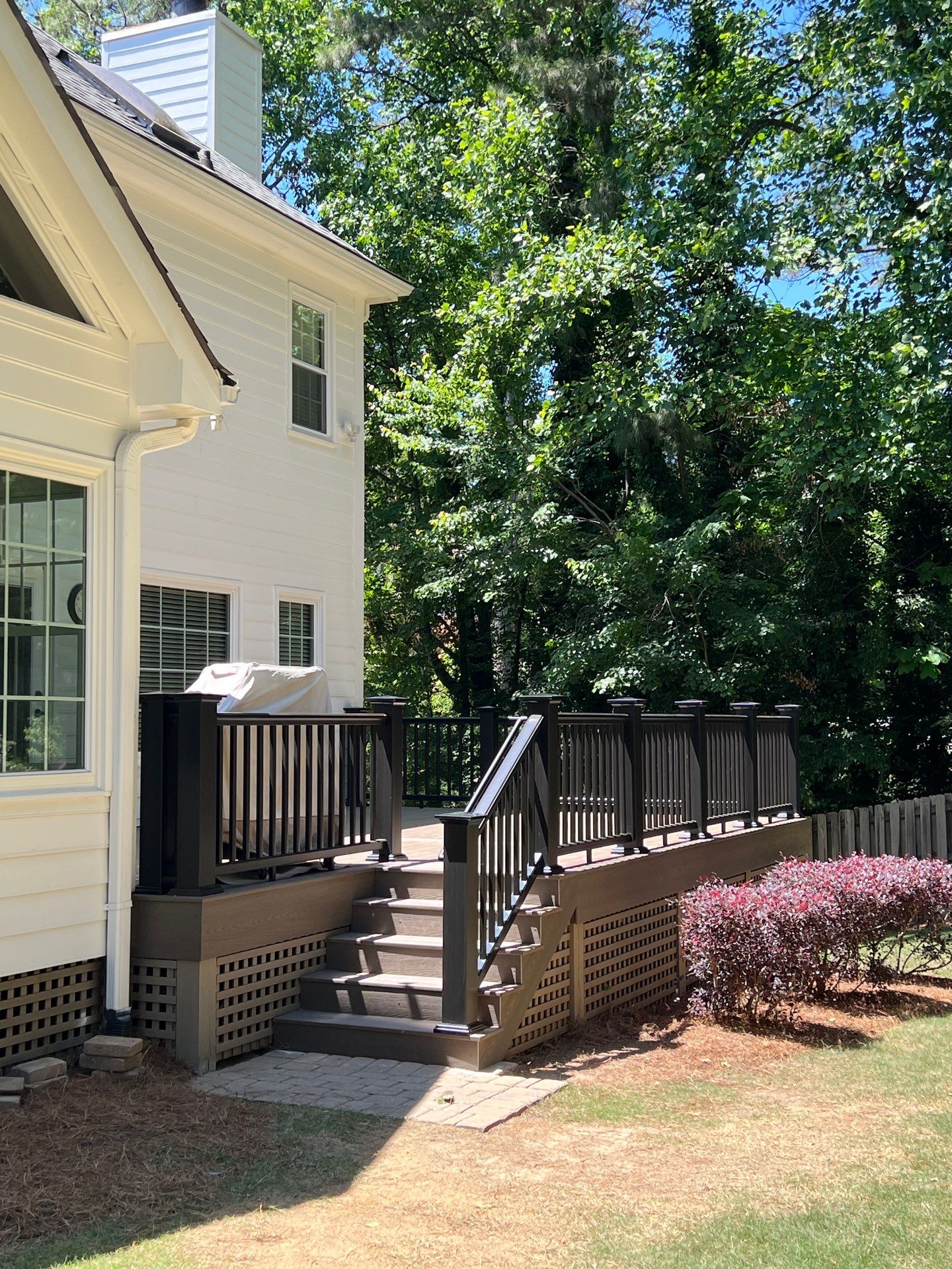 Deck Resurface using Deckorators Venture Series and Timbertech Composite Universal Rail by Nelson Exteriors 