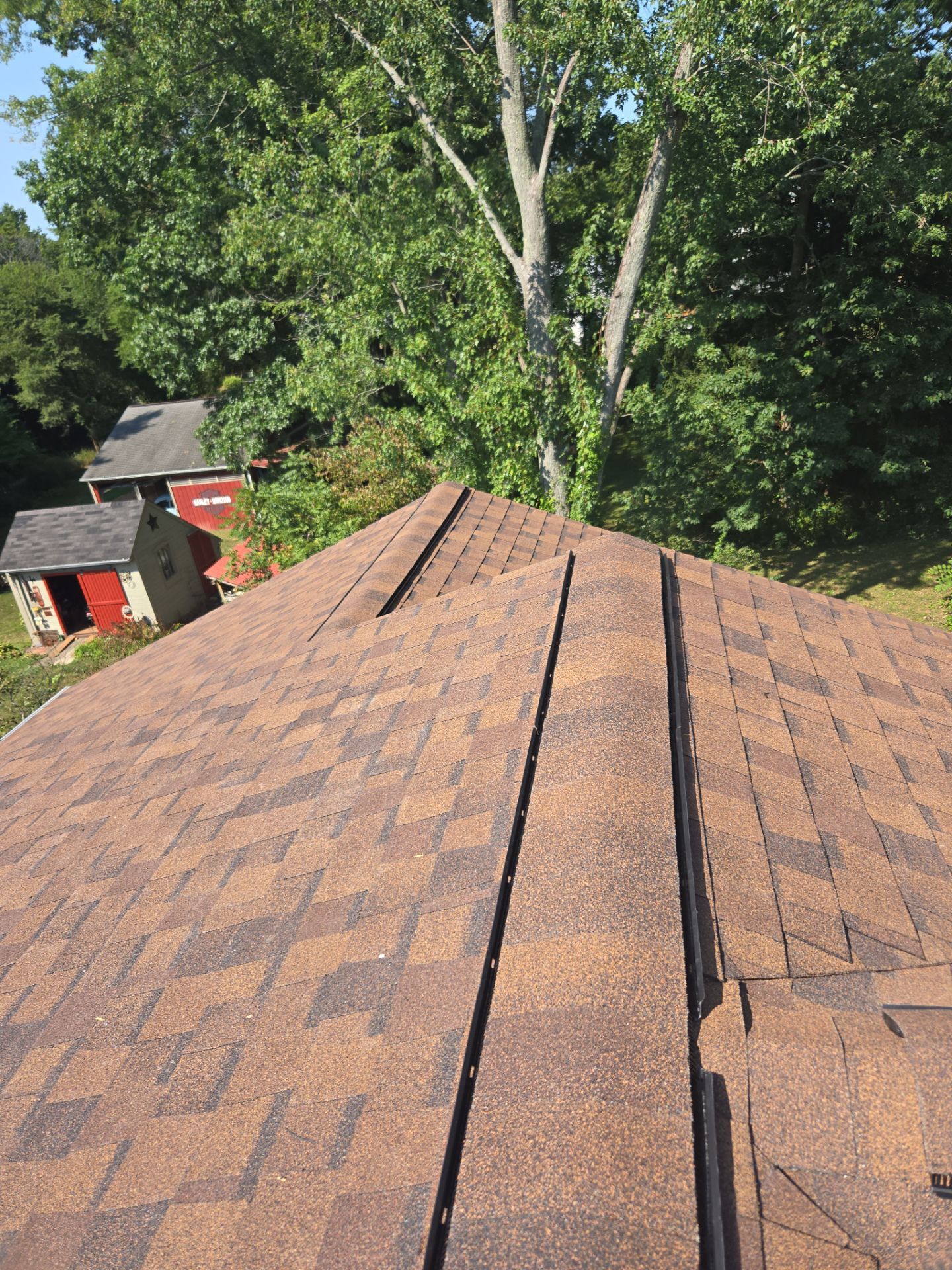 Atlas Pinnacle, Color, Burnt Hickory, Drip Edge, Color, Royal Brown by Eagle Eye Roofing