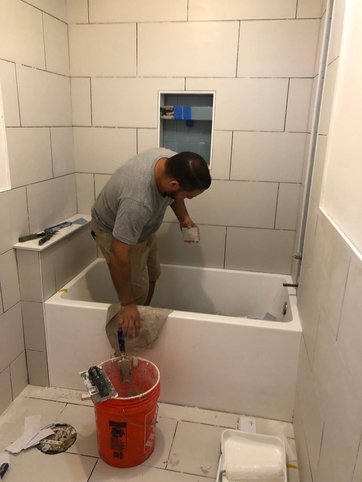 Bathroom Remodel using Tile by Home Concepts Construction