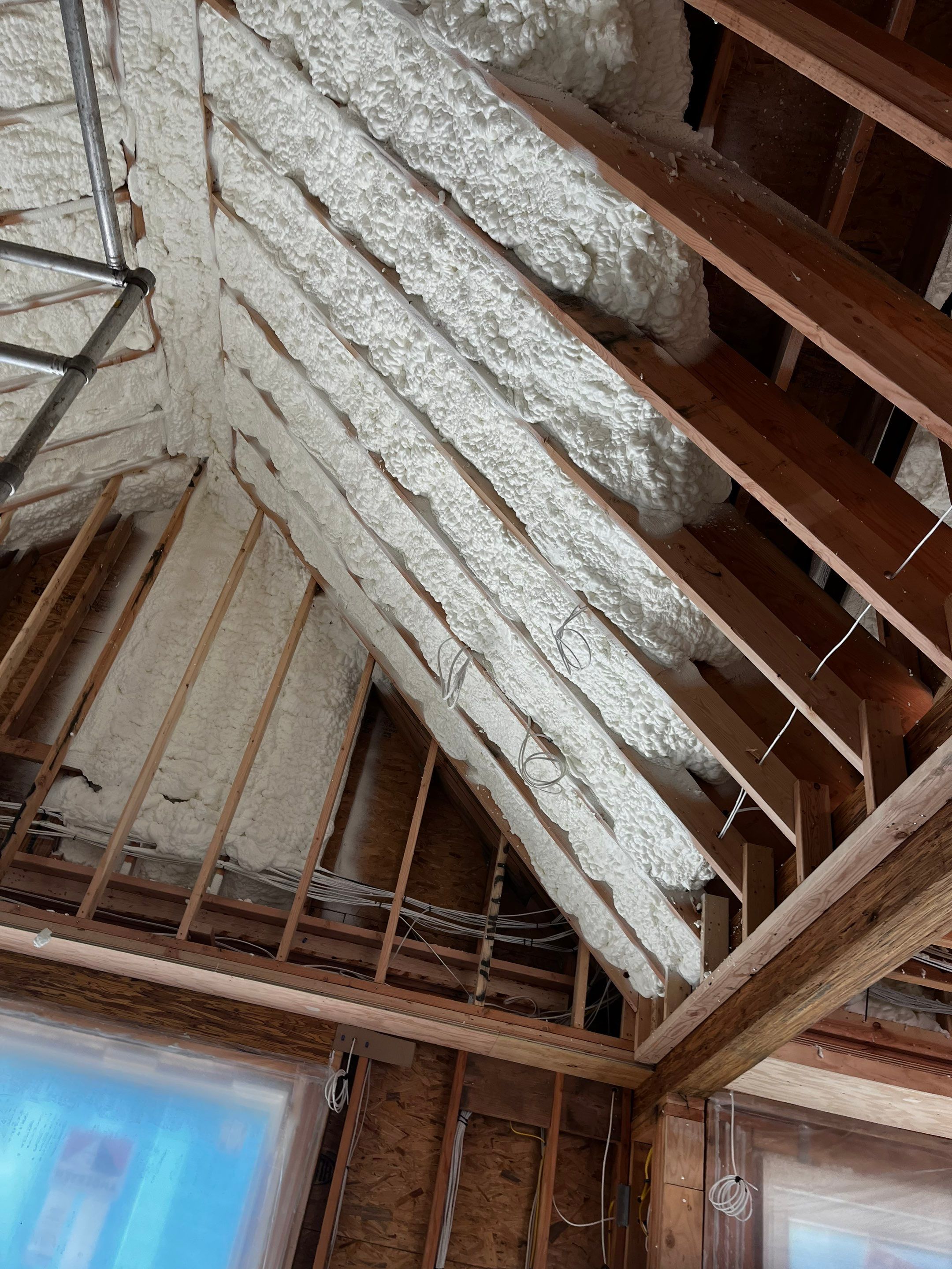 New Home Construction using open cell spray foam by NYS Foam & Energy
