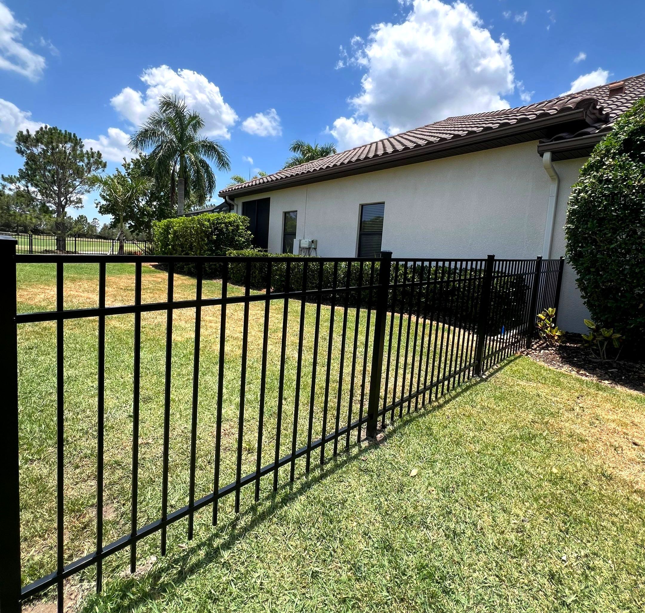 Aluminum Fence Installation using Black 3 Rail Aluminum Fence by Asap fence and gates, LLC