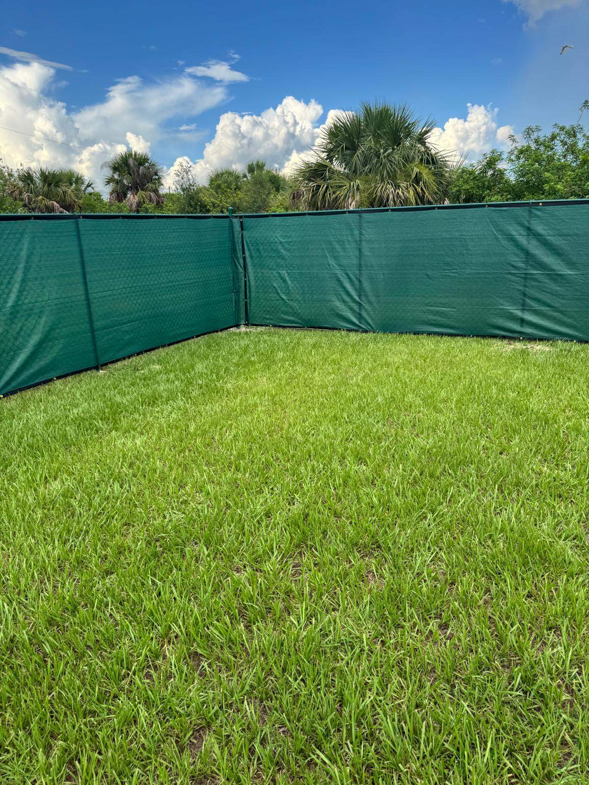 Chain Link Fence Installation with Custom Beach Privacy Screen in Port Charlotte by True Fence LLC