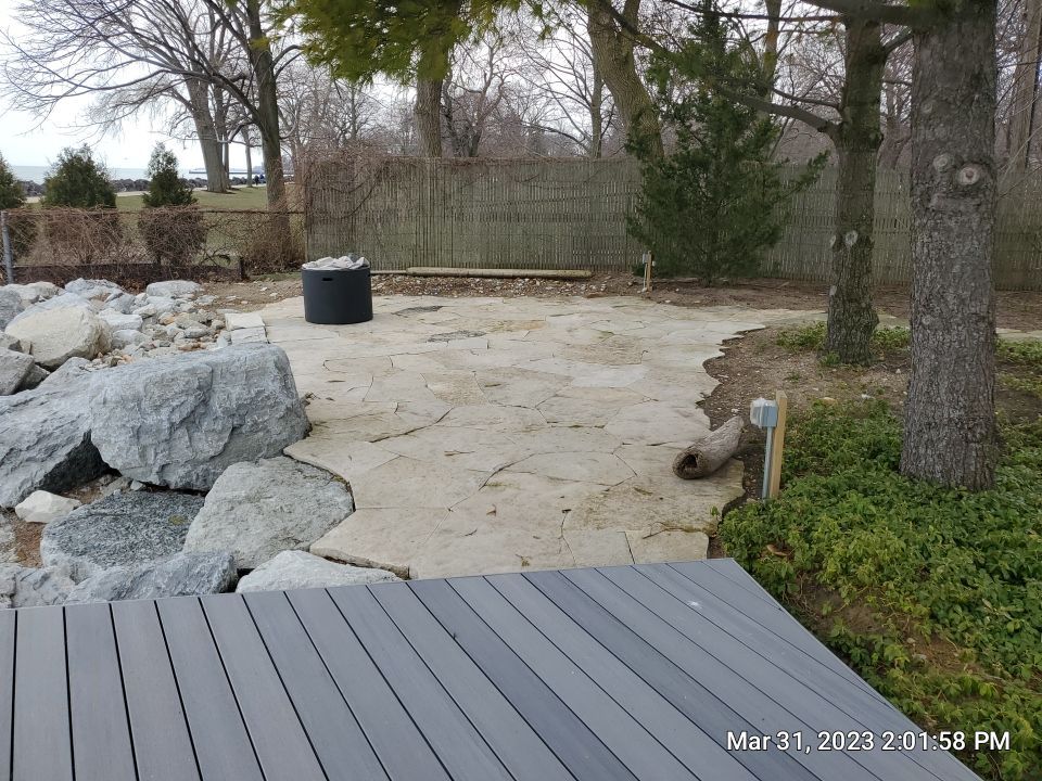 Evanston, IL stone patio cleaning by Northern Power Washing LLC.