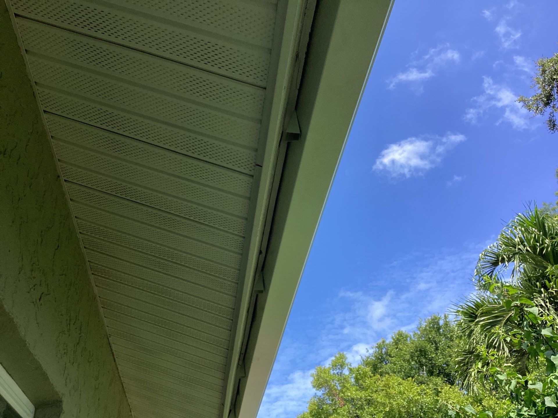 White Gutter Installation in Sarasota FL by Gutter Professors