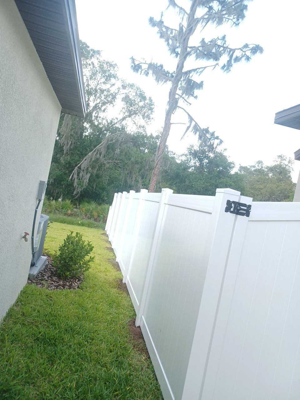 Riverview, FL 6ft. Tall White Vinyl Privacy with 4ft. Tall White Vinyl Spaced Picket  by Asap fence and gates, LLC