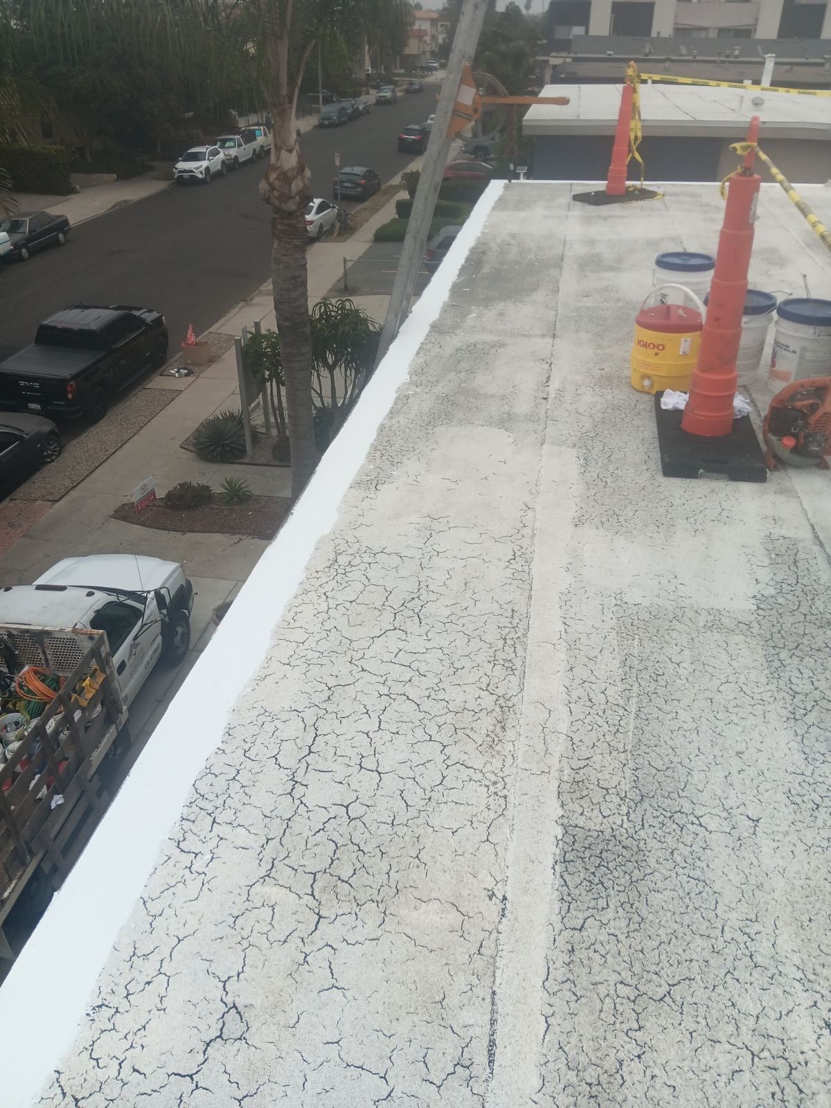 Commercial Roofing Installation using Silicone Coating by Hull Brothers Roofing