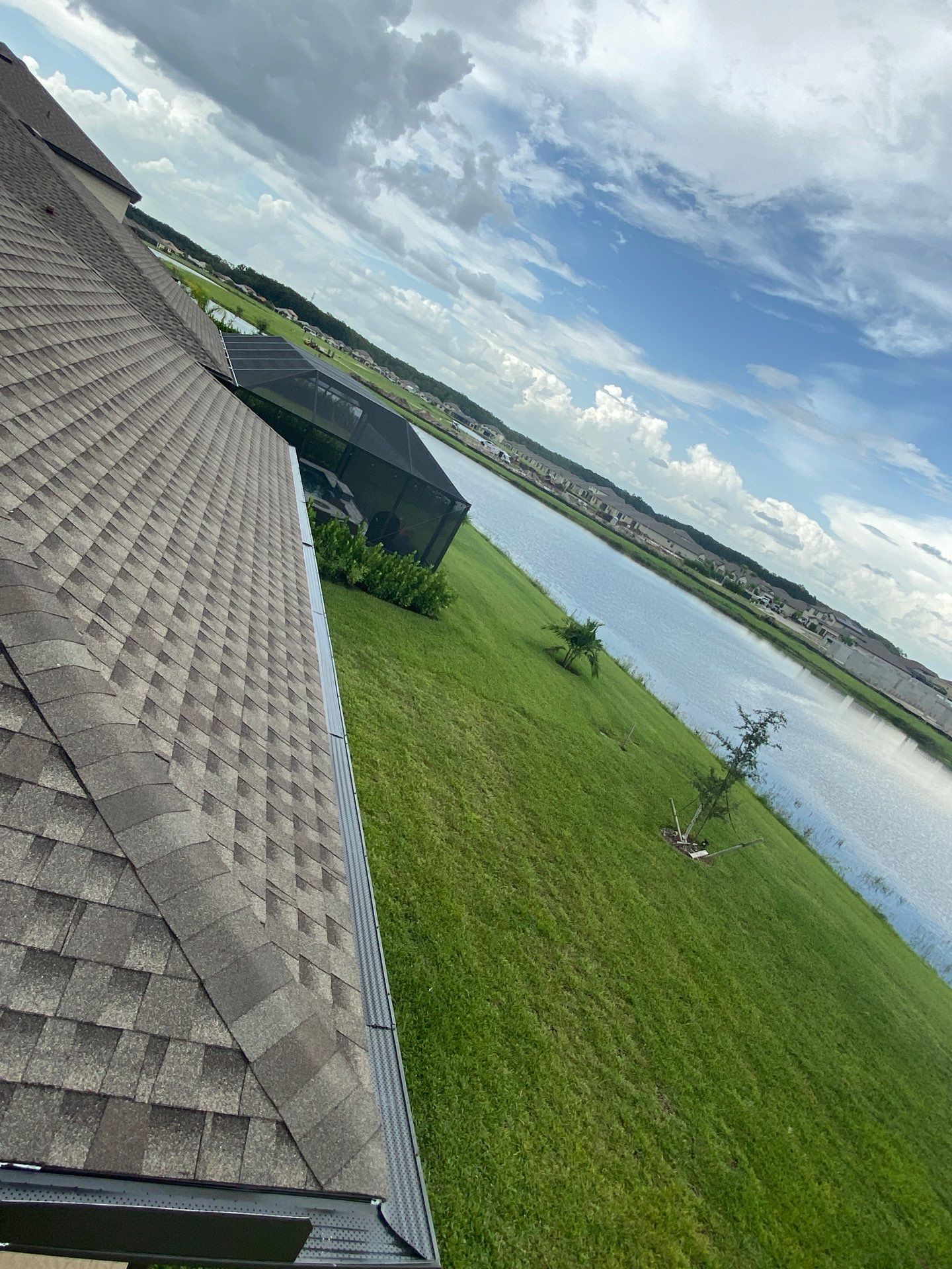 Brown Seamless Gutters for Homes in Fort Myers by Gutter Professors