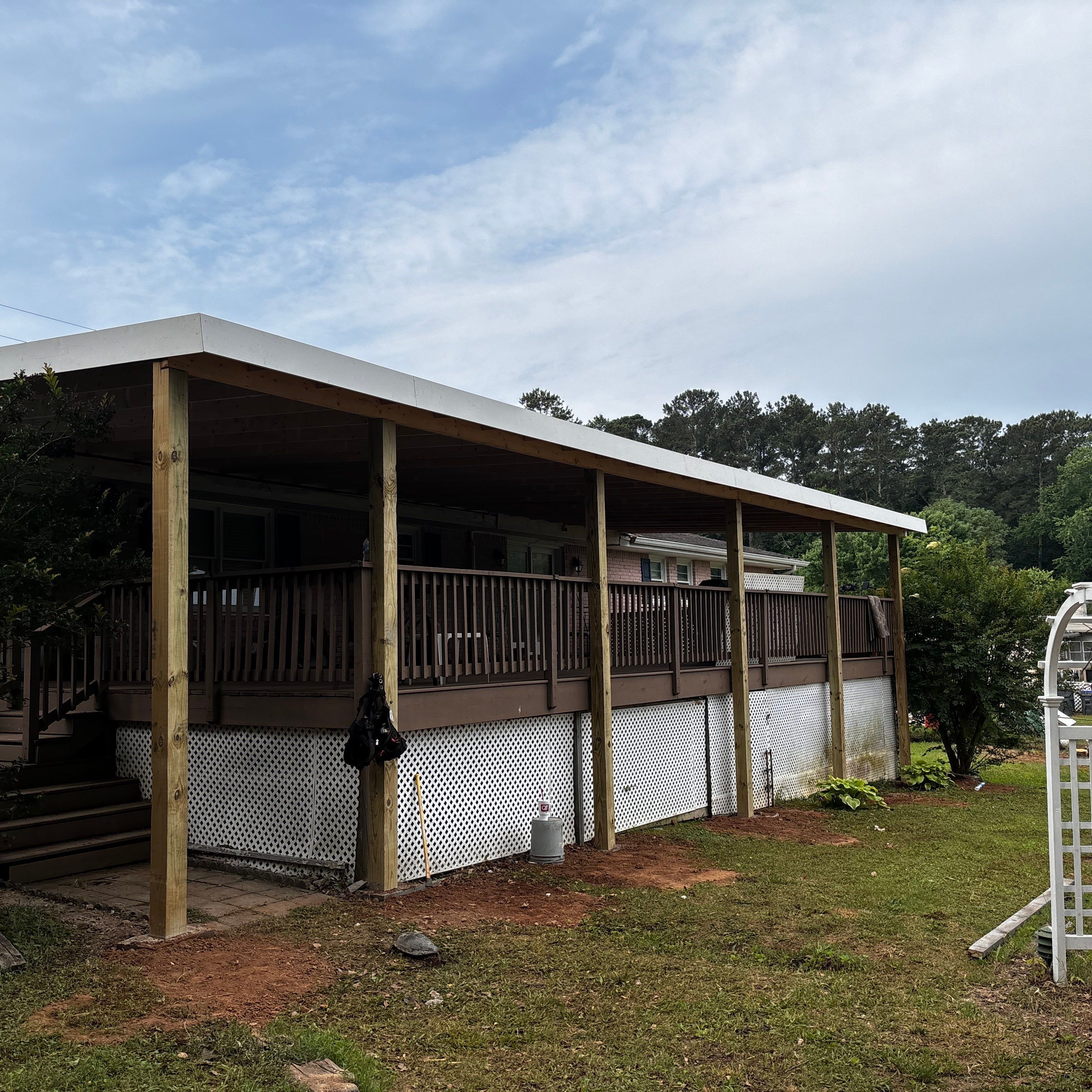 Cover porch by Deerfield Roofing LLC