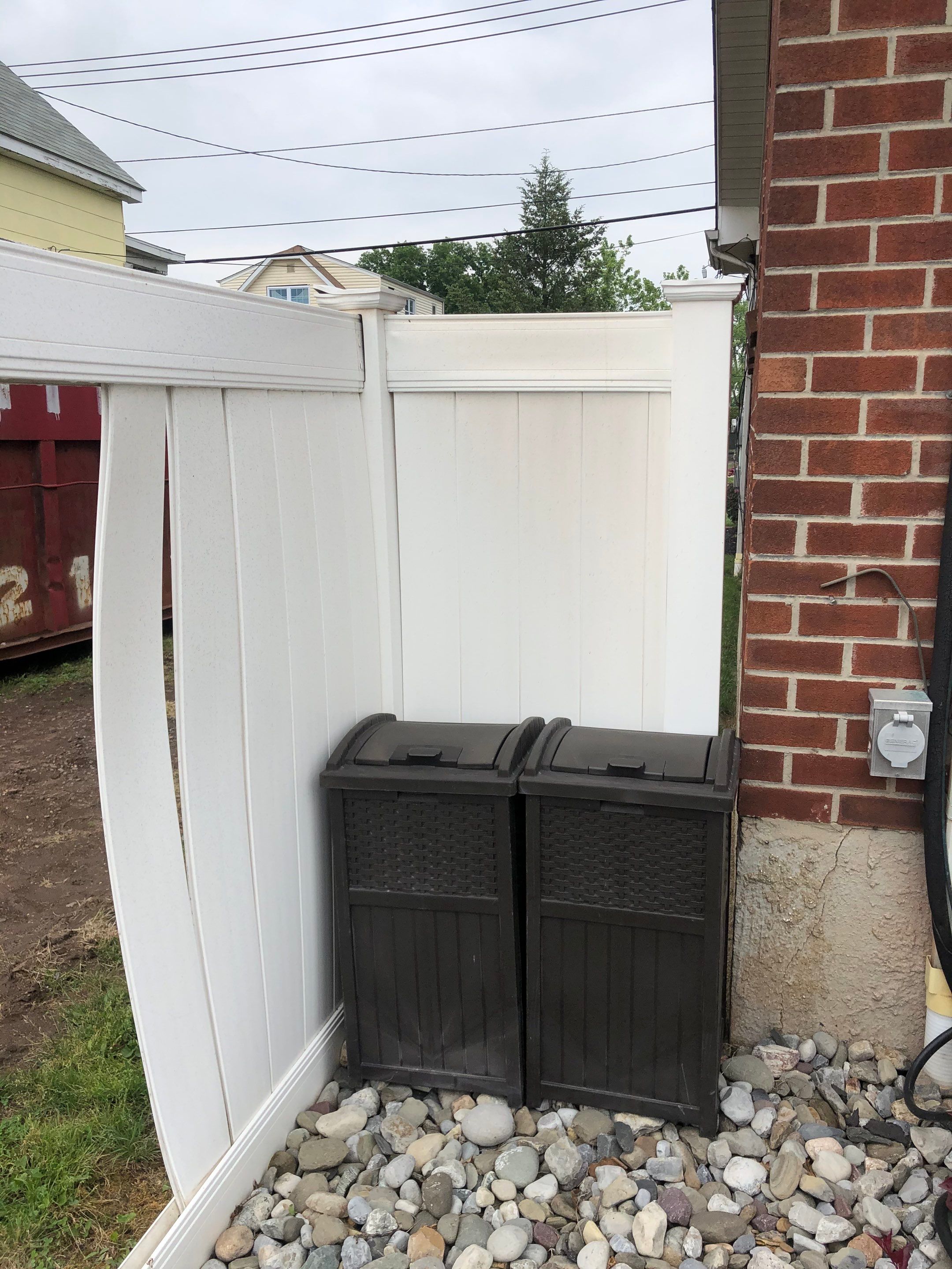 Fence Installation using White Fence by Home Concepts Construction