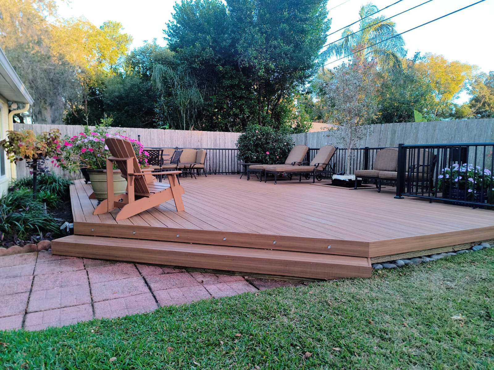 Luxury Multi-Level Deck | Deckorators Voyage Mineral-Based Composite by Orlando pergolas 