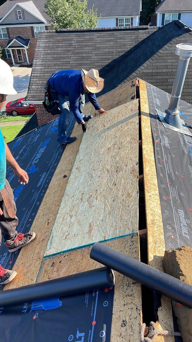 Roof replacement and interior repair by hail damage by Just Brilliant Restoration JBR