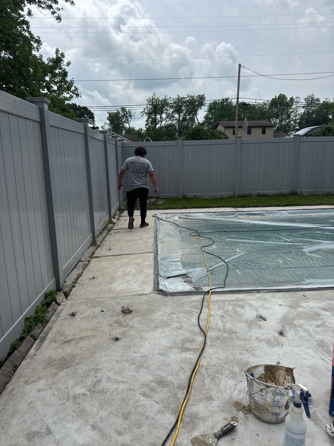 Twilight Pool Deck Project in McDonald by Floors in a Day, Inc