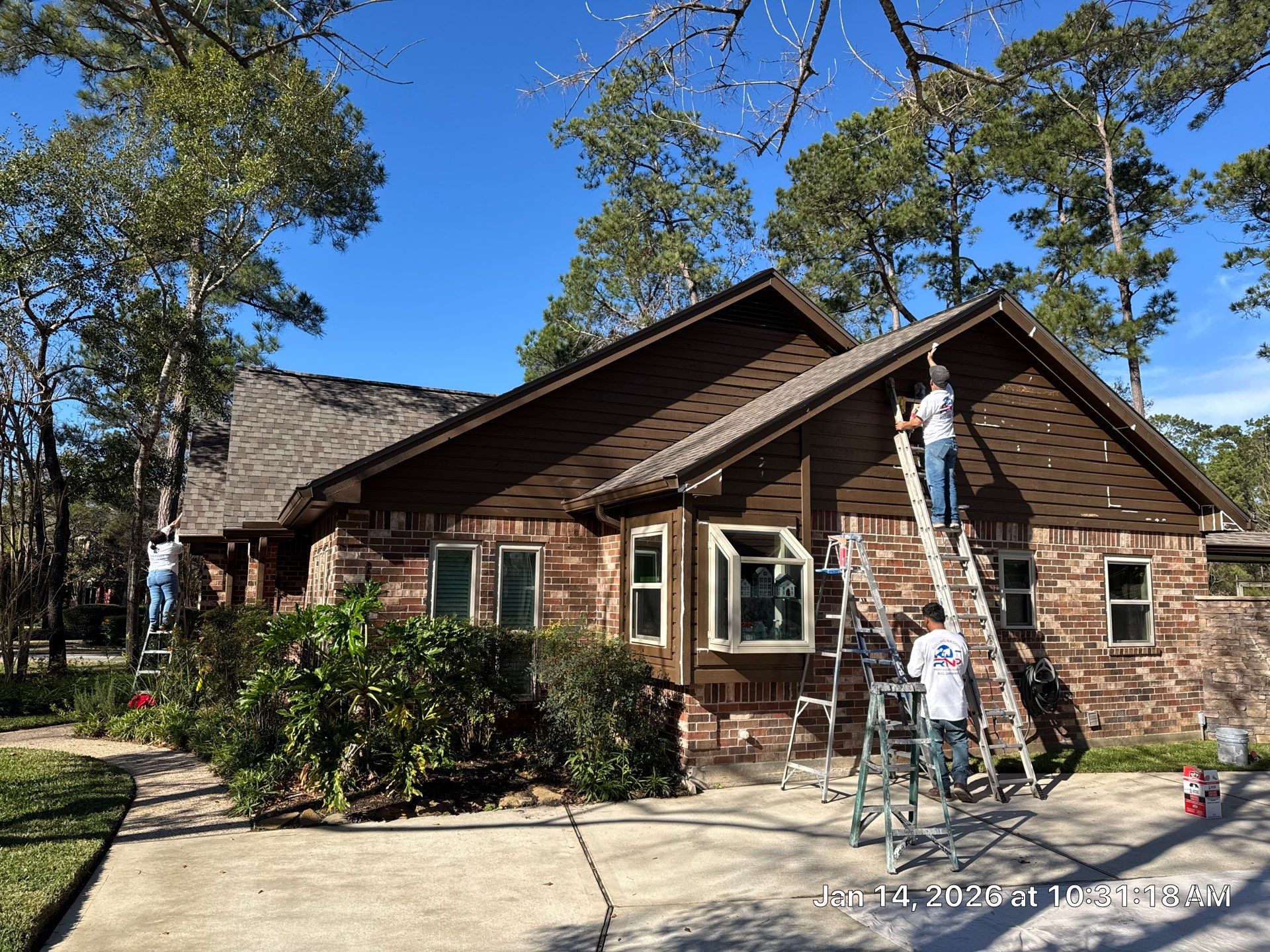 Exterior Siding Restoration and Painting Project in Spring, Texas by Rolling Nations