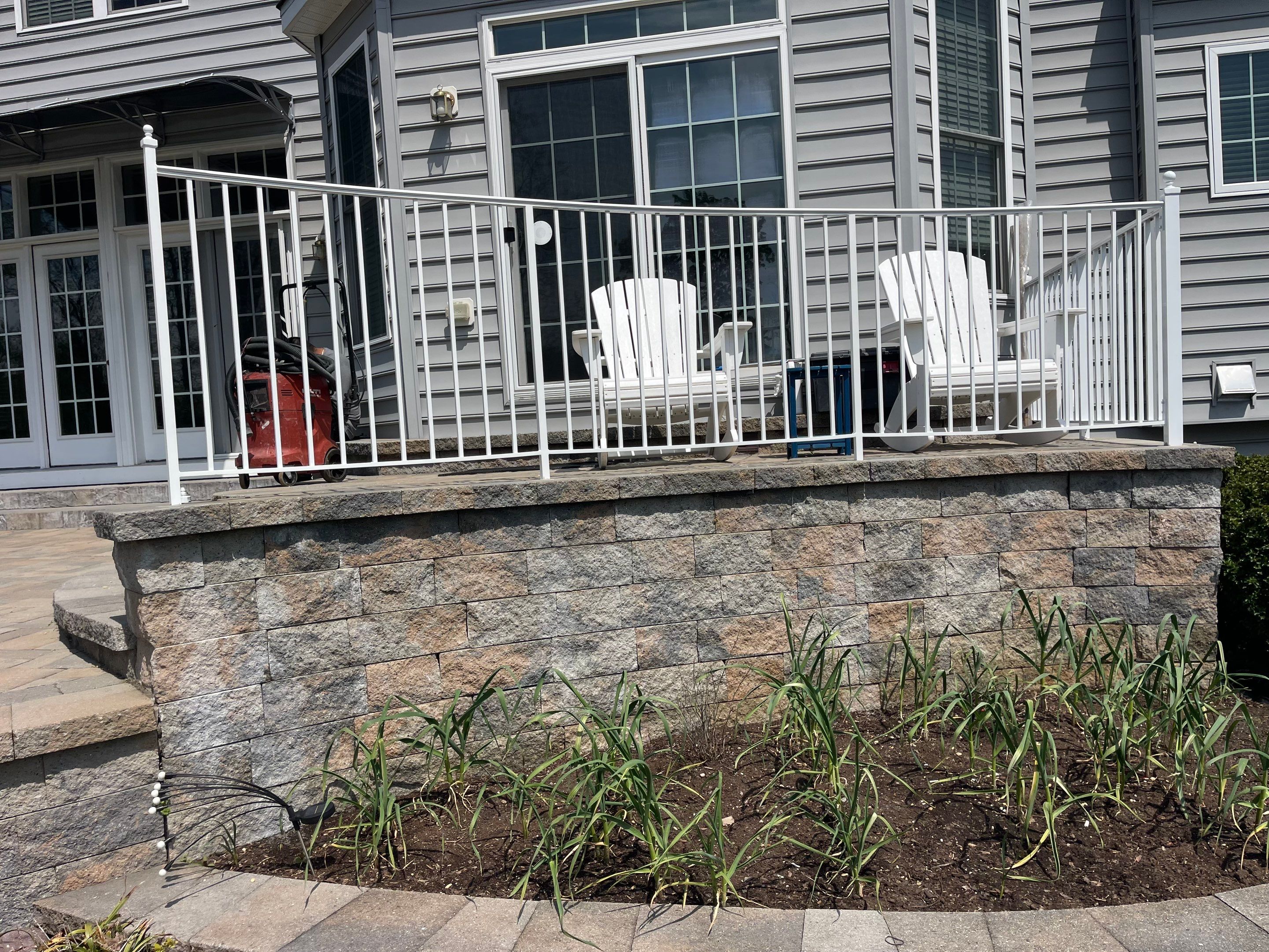 Traditional White Aluminum Railing – Residential Porch – New Market, MD by Capitol Iron Works