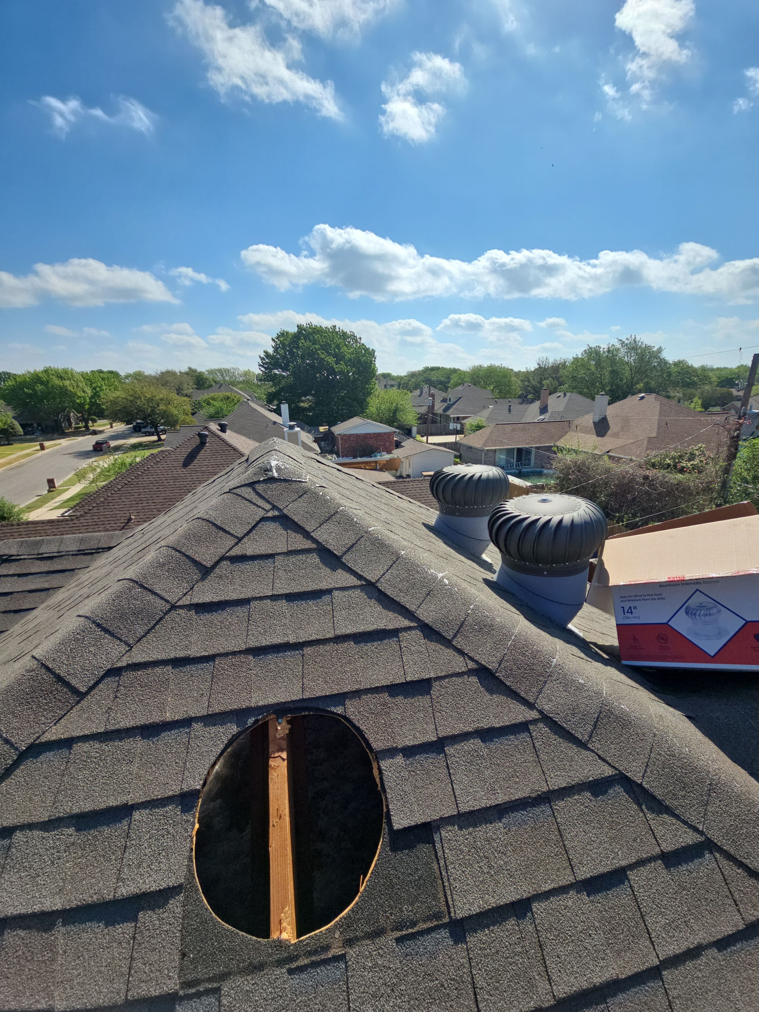Roof Repair & Ventilation Upgrade in North Richland Hills, TX by road roofing llc