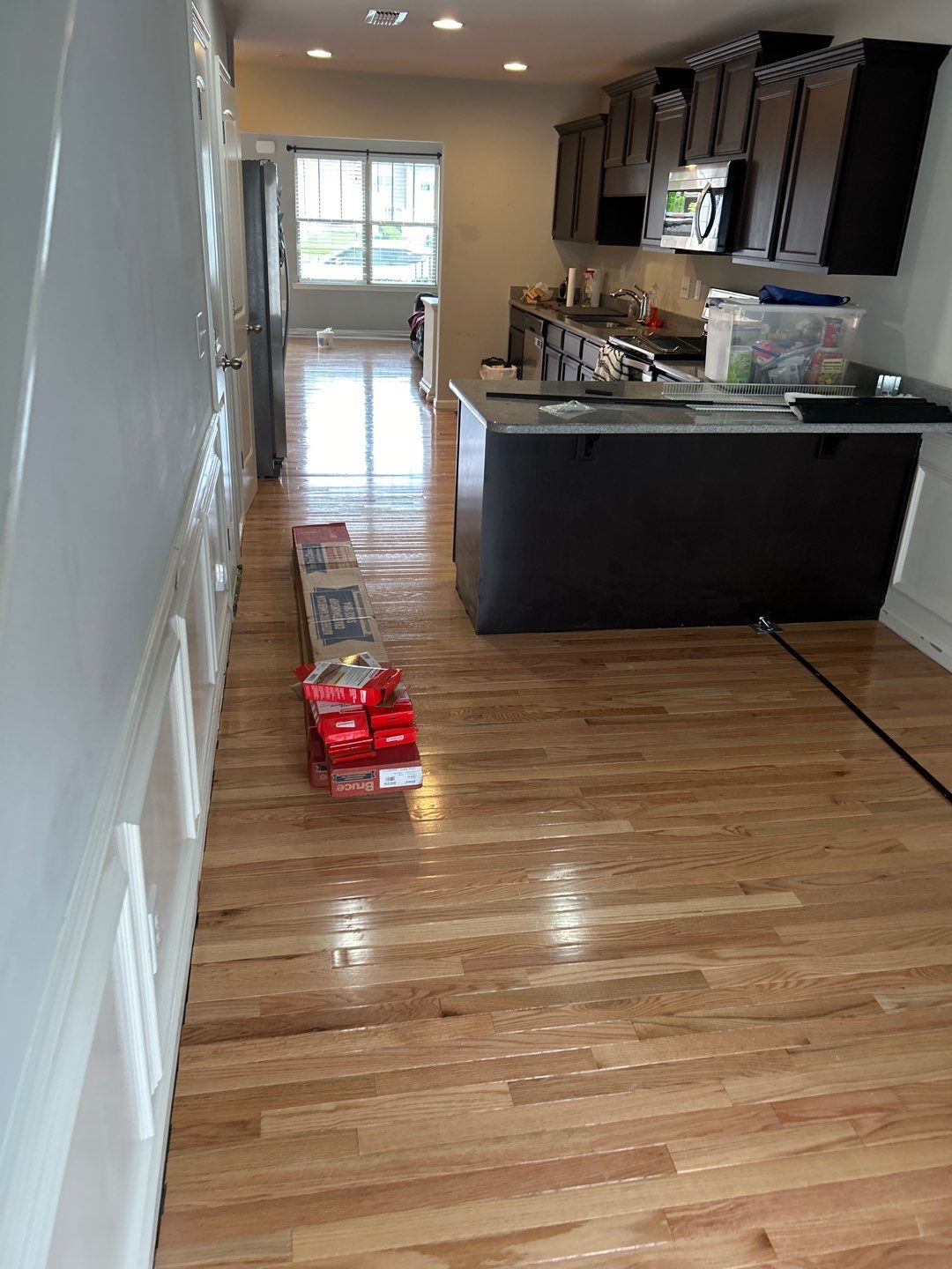 Prefinished Hardwood Glue Down  by Footprints Floors of Nashville