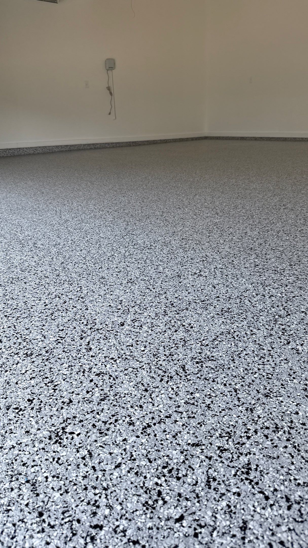 Joe Chose This Amazing Houndstooth Flake Floor by Banner Garage
