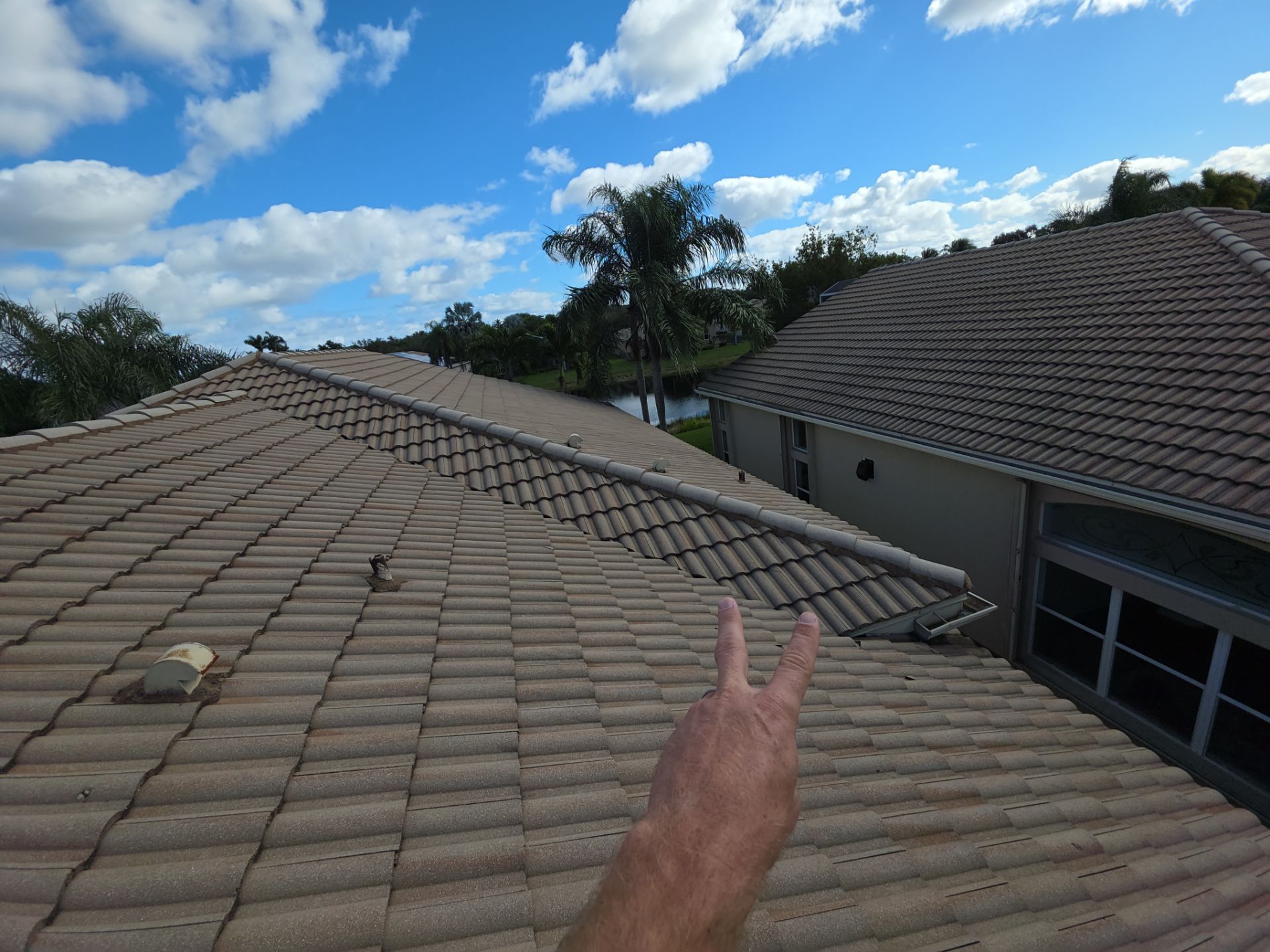 Full Concrete S-Tile Roof Replacement and Deck Repair in Wellington by Aastro Roofing