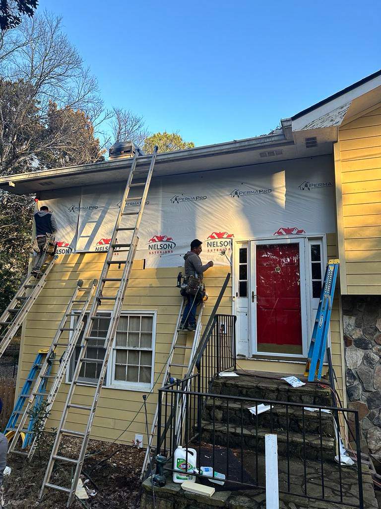 Atlanta, GA James Hardie Siding, Pressure Treated Wood Deck Replacement, and Exterior Painting by Nelson Exteriors 