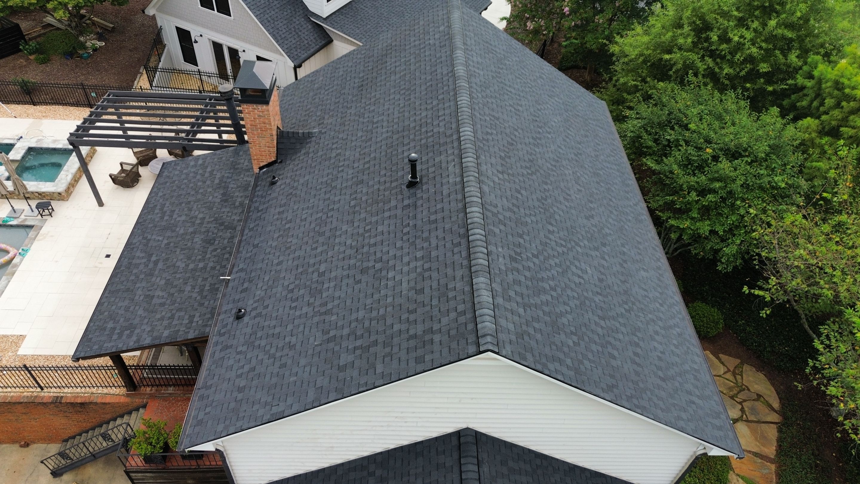 Roswell, GA Roof Replacement CertainTeed Landmark Moire Black by Reset Roofing