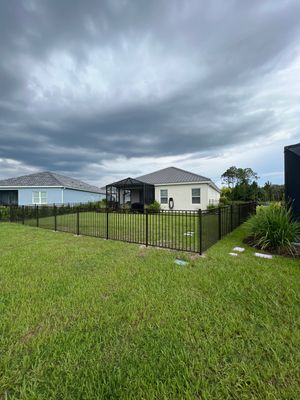 Sarasota, FL 4ft. Tall Black 3-Rail Aluminum Fence
