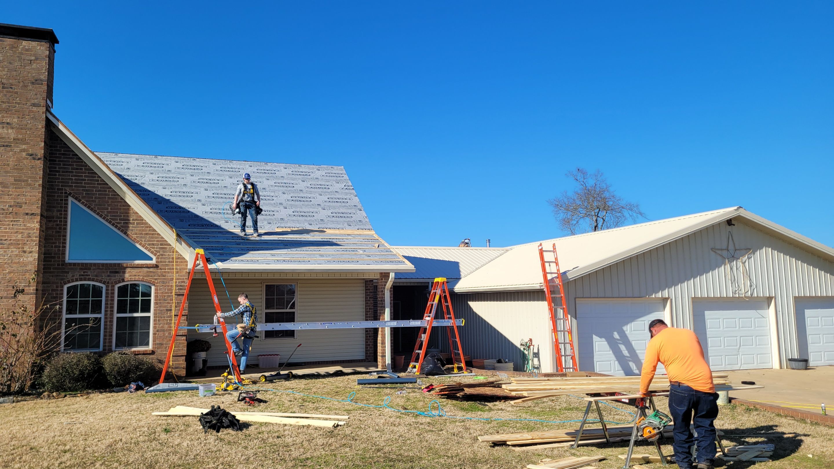 Residential Metal Roof Replacement using Reed's Metals: 26 GA. Colored Residential Metal Panels (Ivory) by Hostetler Roofing