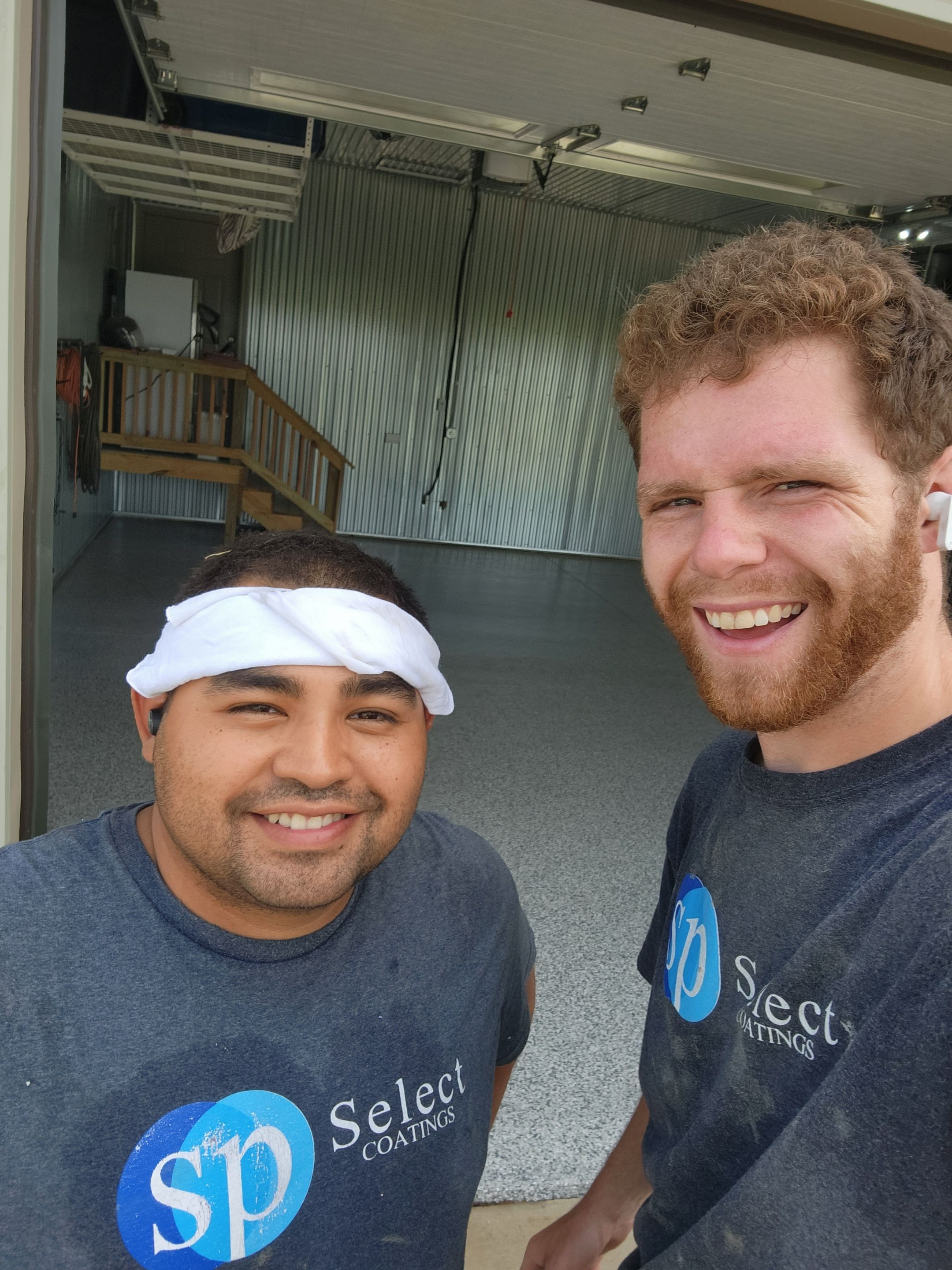 Garage using Slate Stone by Select Painting, Coatings & Garage Cabinets