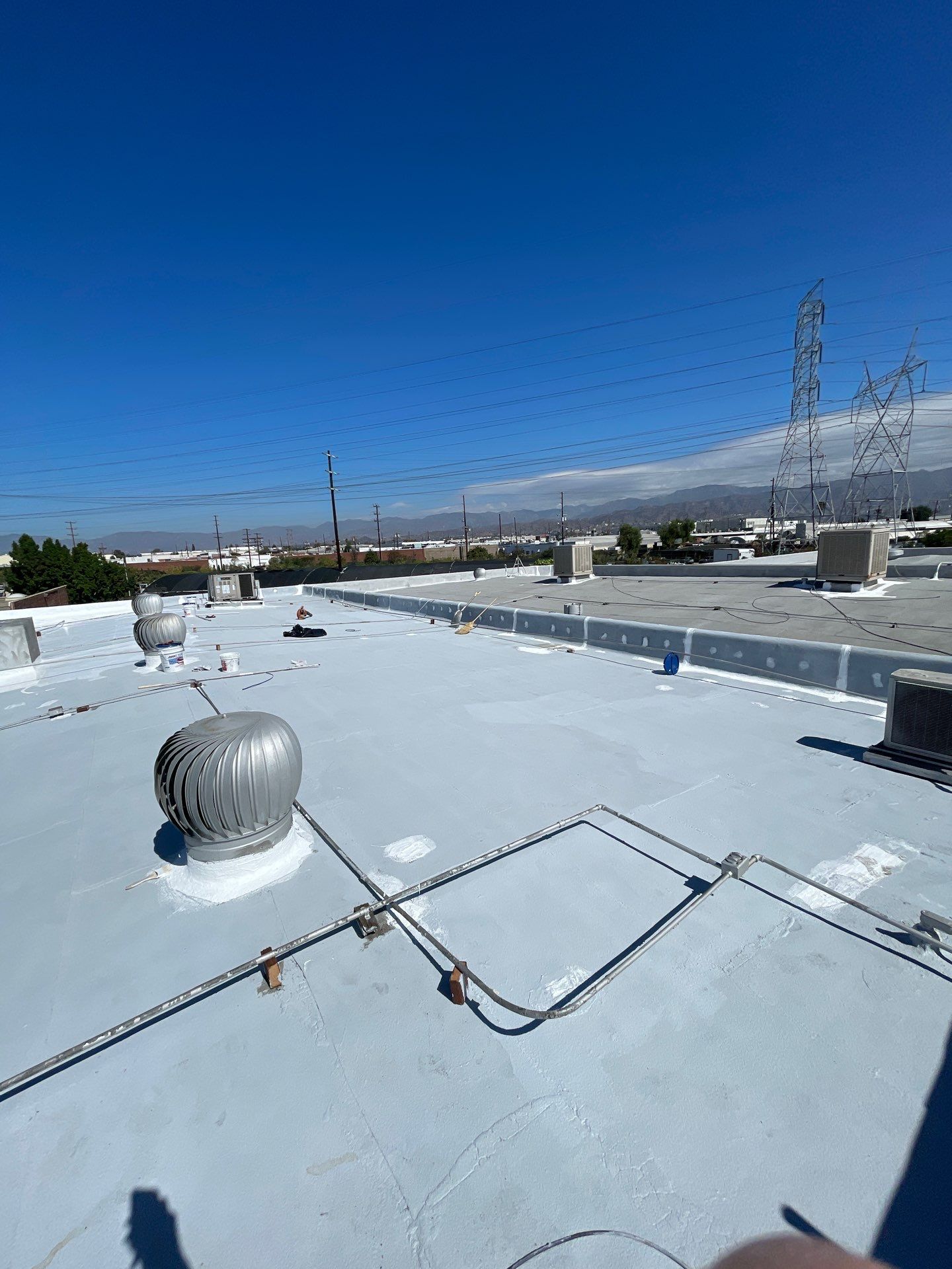 Commercial Silicone Membrane Installation Project by Hull Brothers Roofing