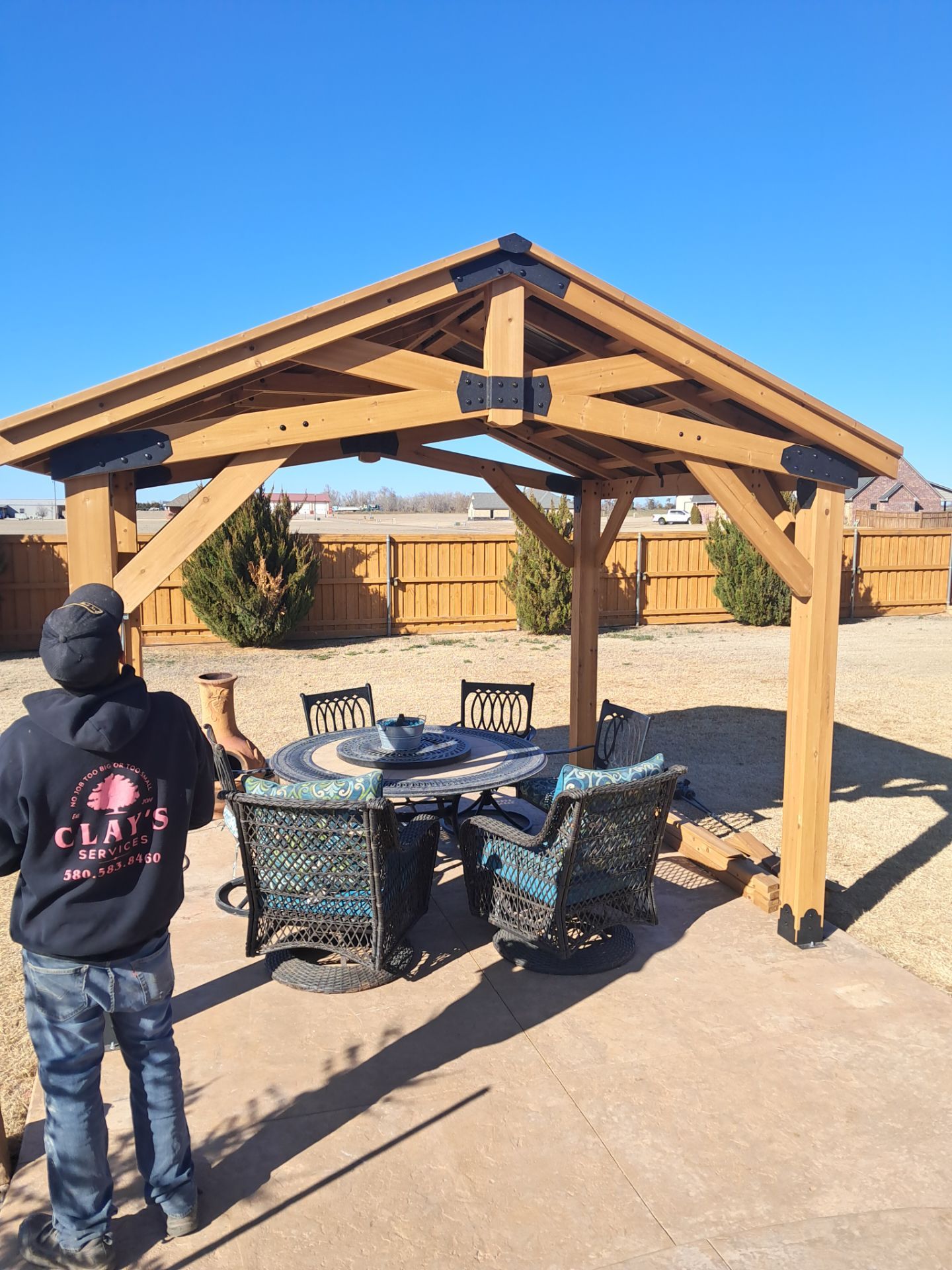 Landscape installation w/ irrigation and landscape lighting by Clays Services Inc