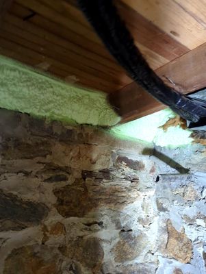 Rim Joist using Closed Cell Spray Foam