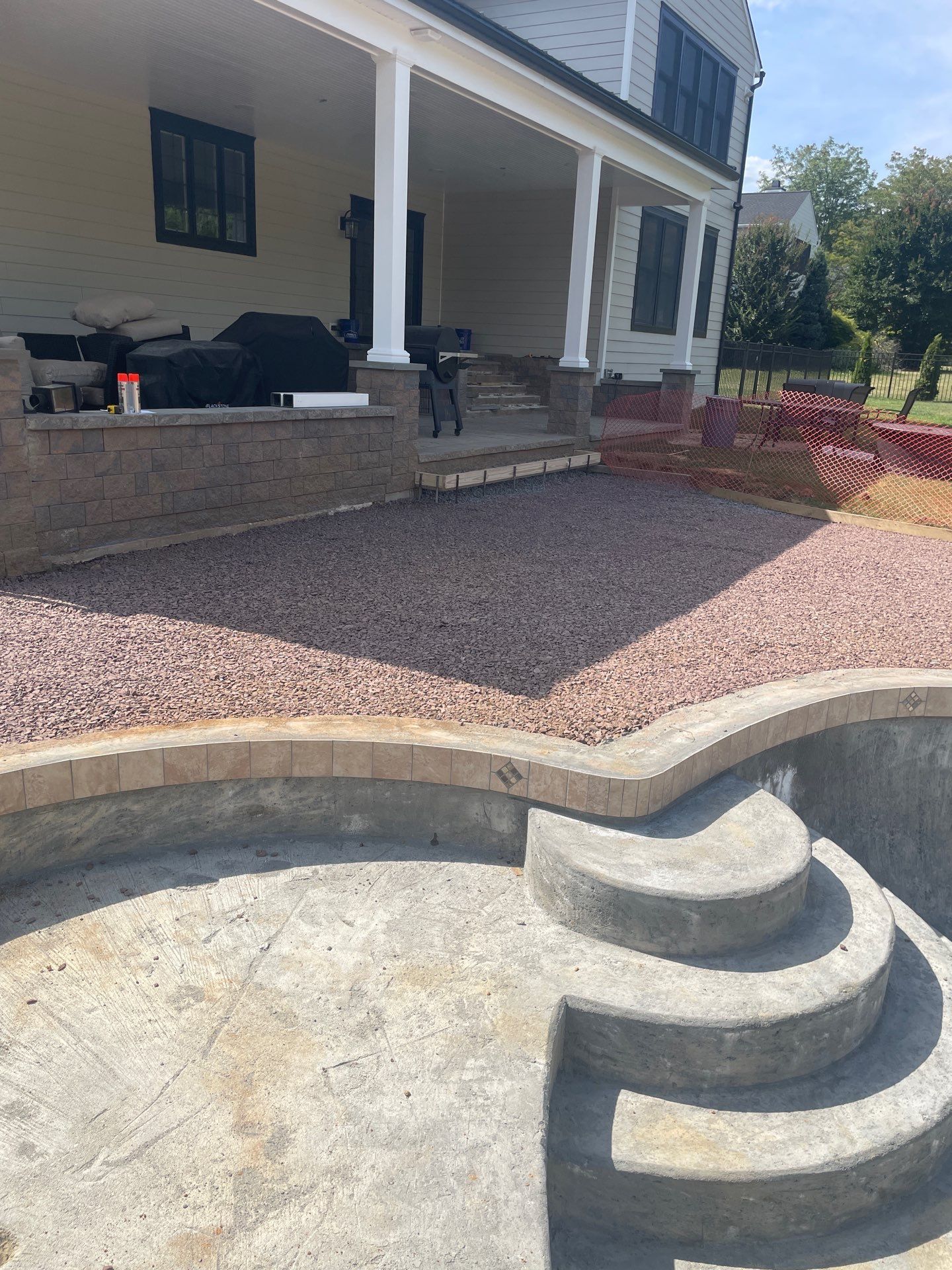 Stamped Concrete Pool Deck  by Architectural Concrete Design