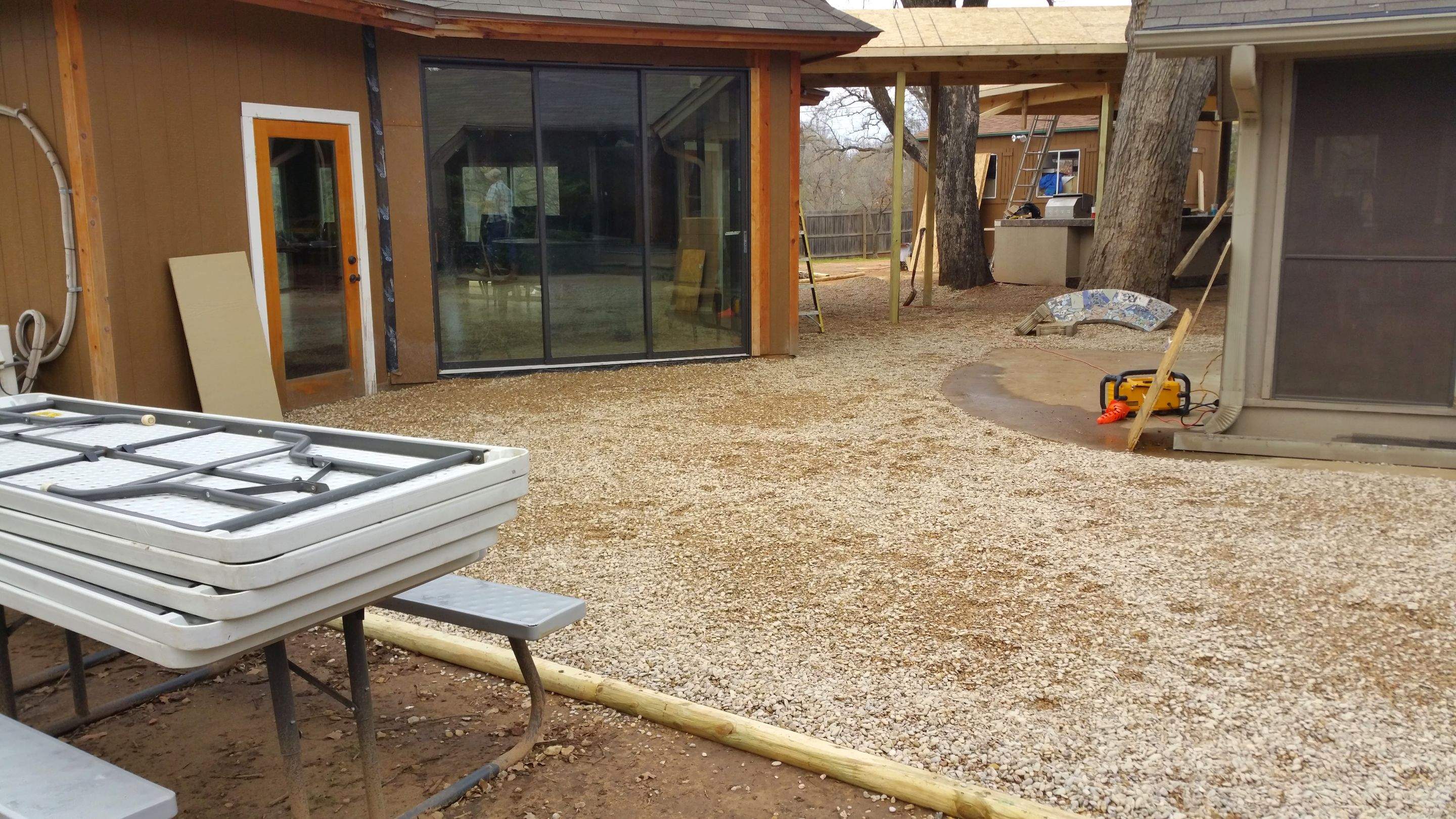 Covered Walkway Patio for a Private School by First United Roofing & Construction