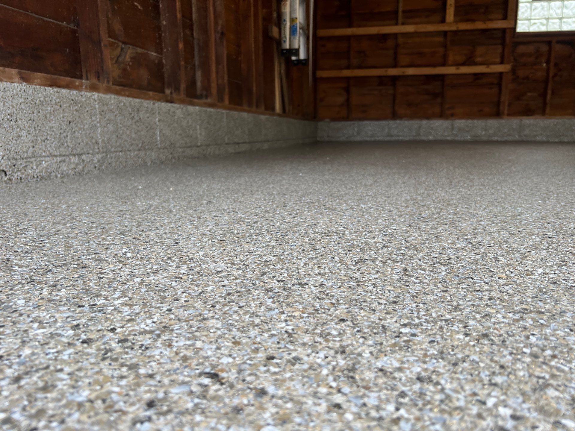 Vintage Shalestone Garage Coating by NG Masonry & Construction LLC