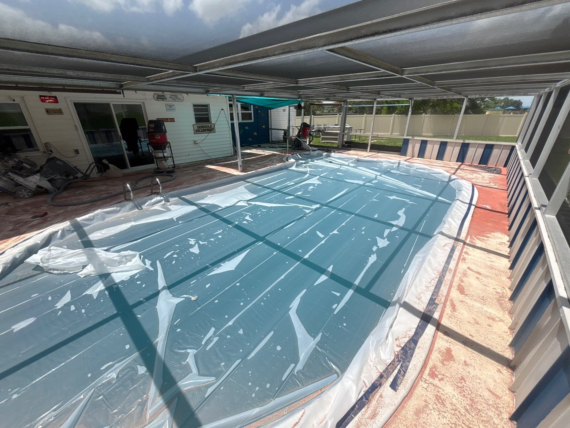 Lake Wales Pool Deck Concrete Coating with Orbit Flake by Performance Floors & Coating