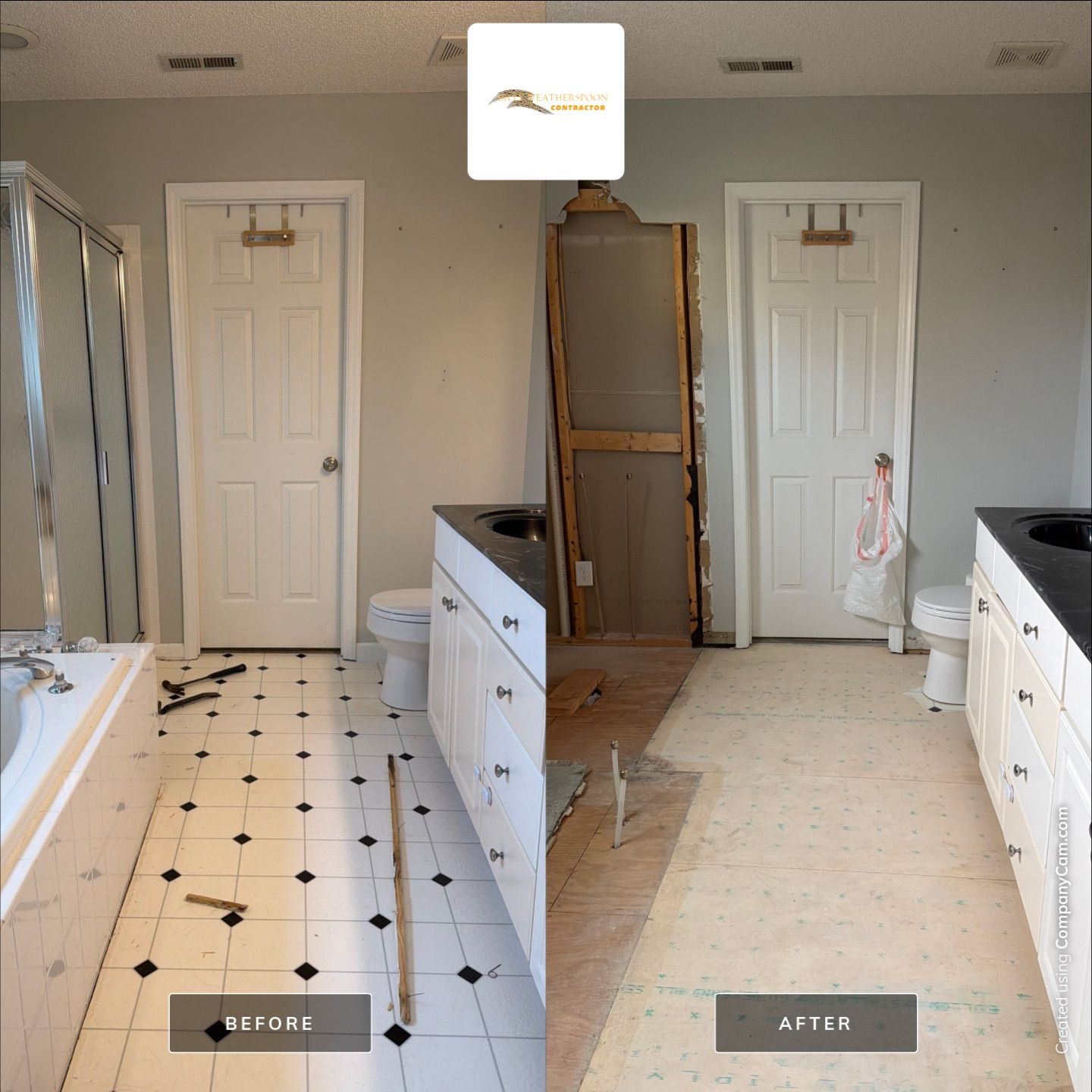 Bathroom remodel by Billy Weatherspoon Contractor