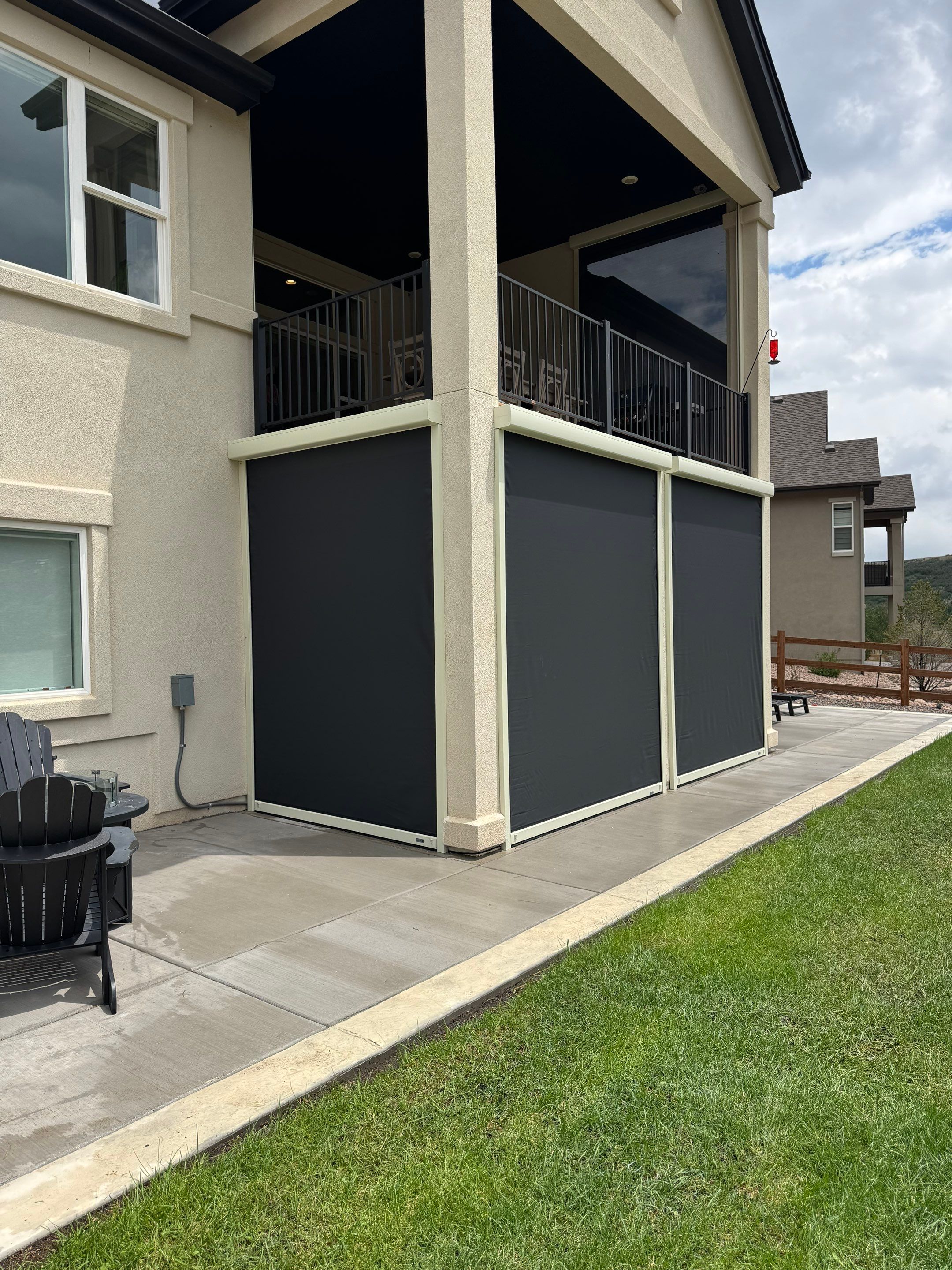 Motorized Screens using Progressive MagnaTrack Screens by Outdoor Solutions Colorado