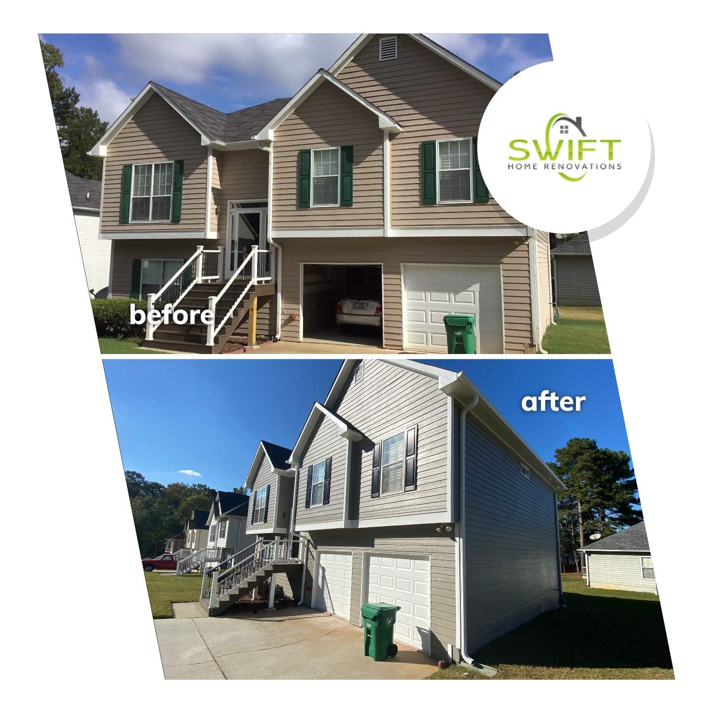 Exterior House Painting and Deck Structural Improvements in Ellenwood by Swift Home Renovations