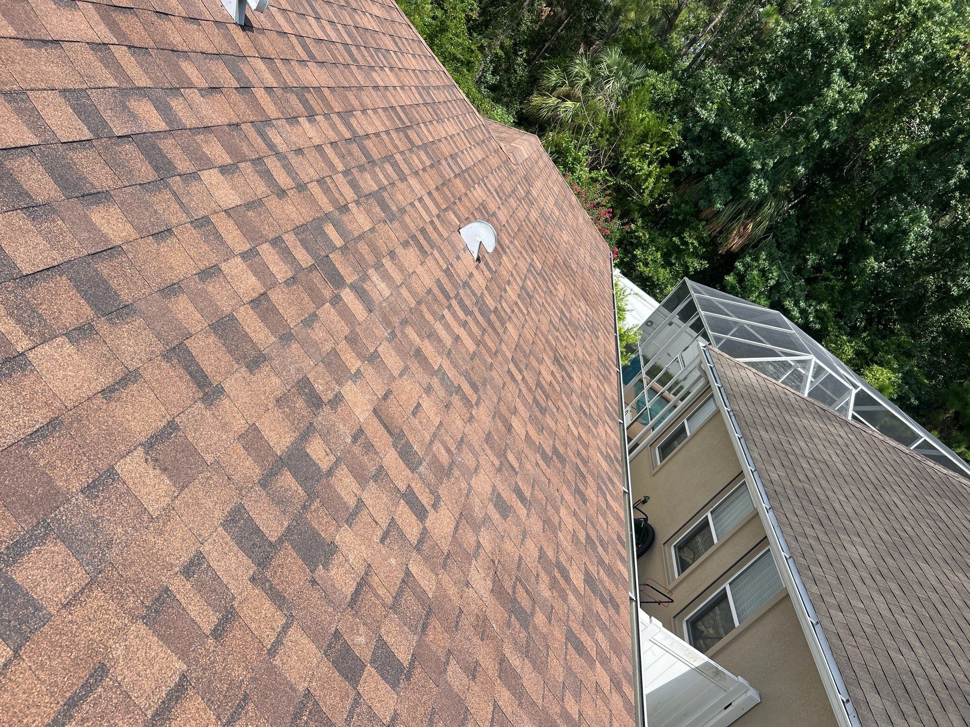 Complete Residential Roof Replacement in Port Orange Featuring Burnt Hickory Shingles by Pinnacle Roofing Group