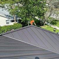24ga 1.5" Mechanical Seam Dark Bronze   by Total Roofing System The Metal Roof Experts