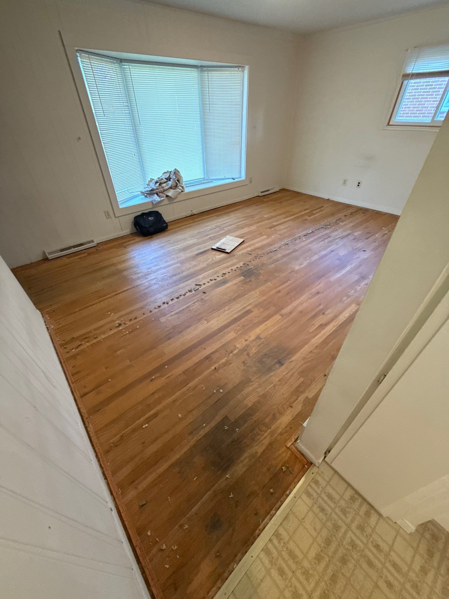 Ypsilanti red oak restoration  by Ann Arbor Hardwoods 
