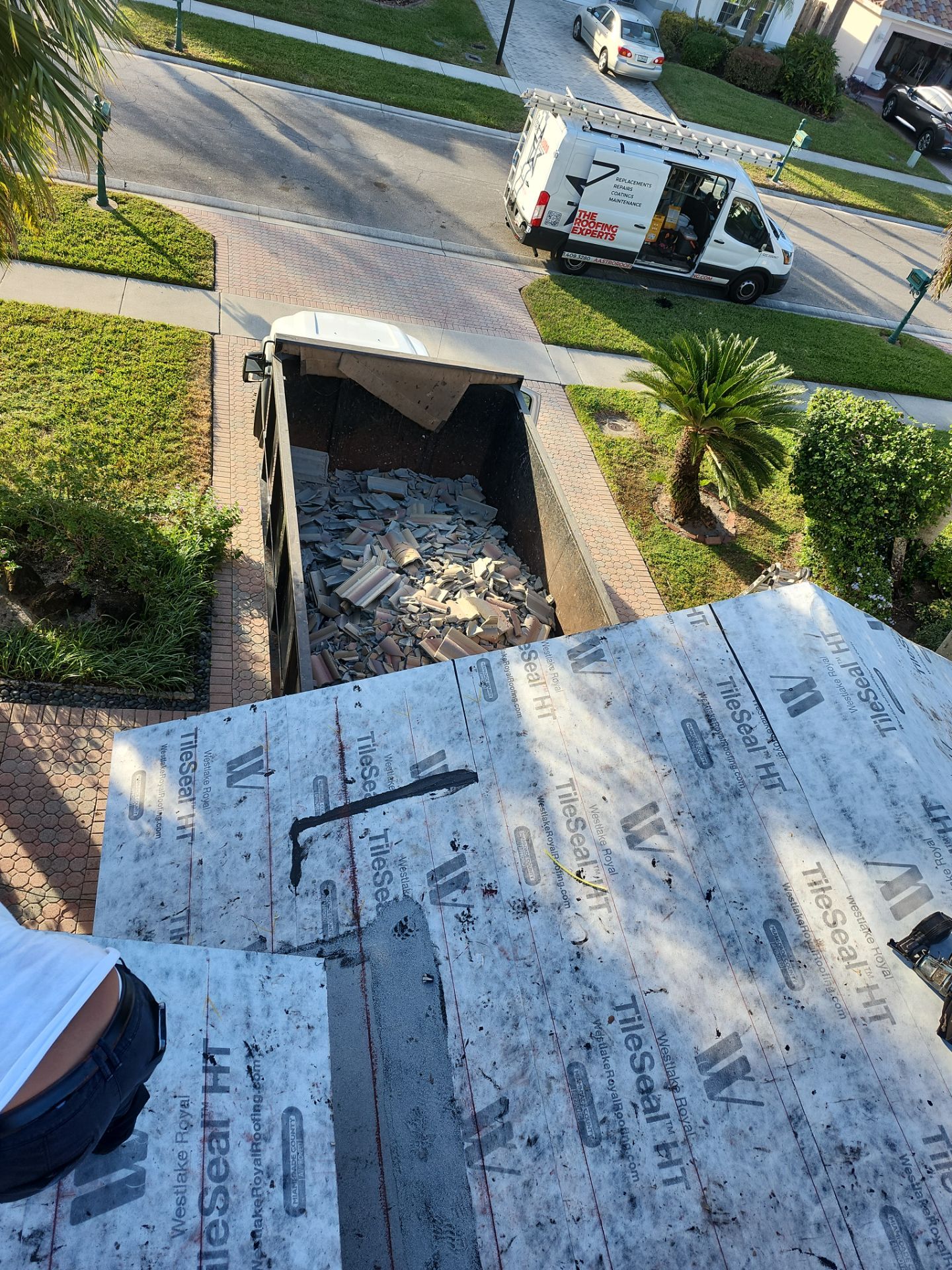 Concrete Tile Roof Replacement and Wood Decking Repair in Boca Raton by Aastro Roofing
