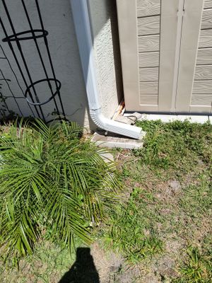 K-Style Seamless Gutter Installation using 3X4 Elbow Downspout in Sarasota FL