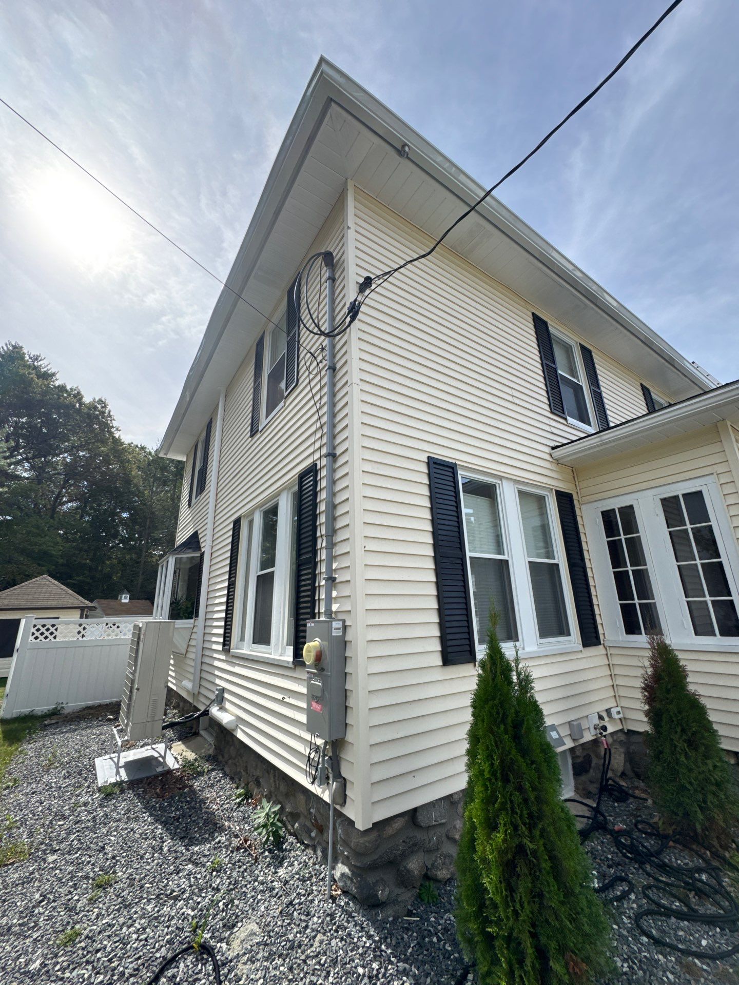 Seamless Gutter Installation with Crown Molding Adjustment | Maynard, MA by Mighty Dog Roofing of Greater Middlesex County