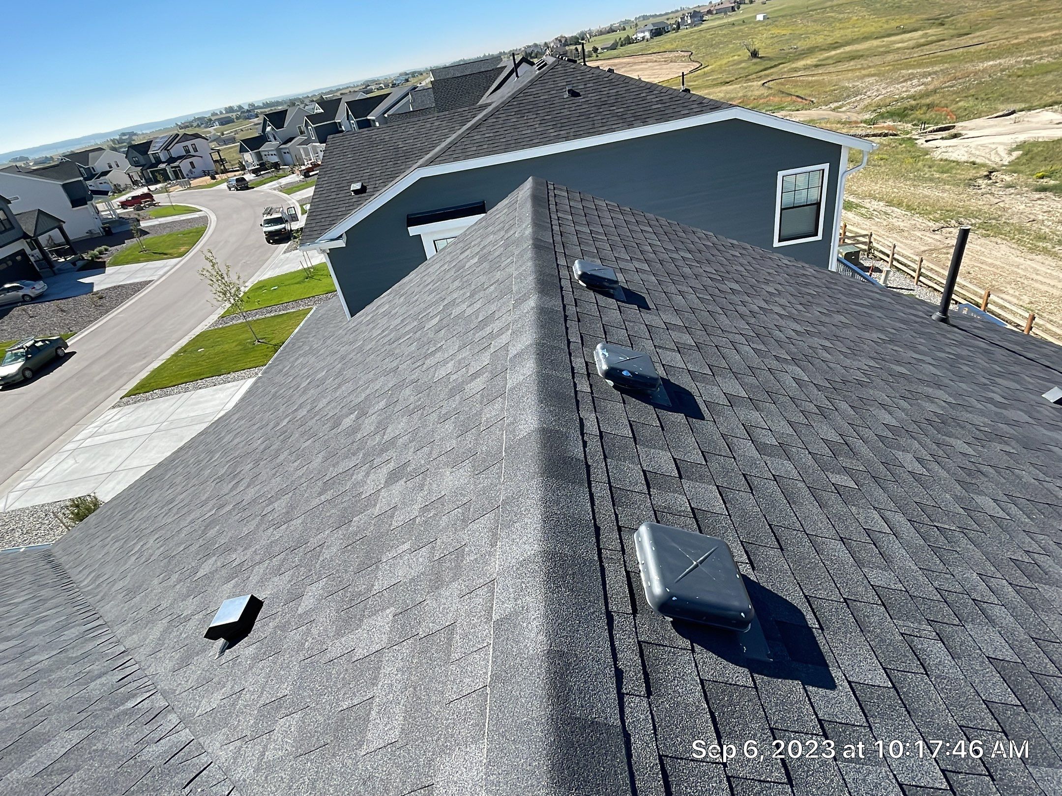 Residential Roofing Installation using Atlas Pinnacle Impact Black Shadow by Blue Peaks Roofing LLC 